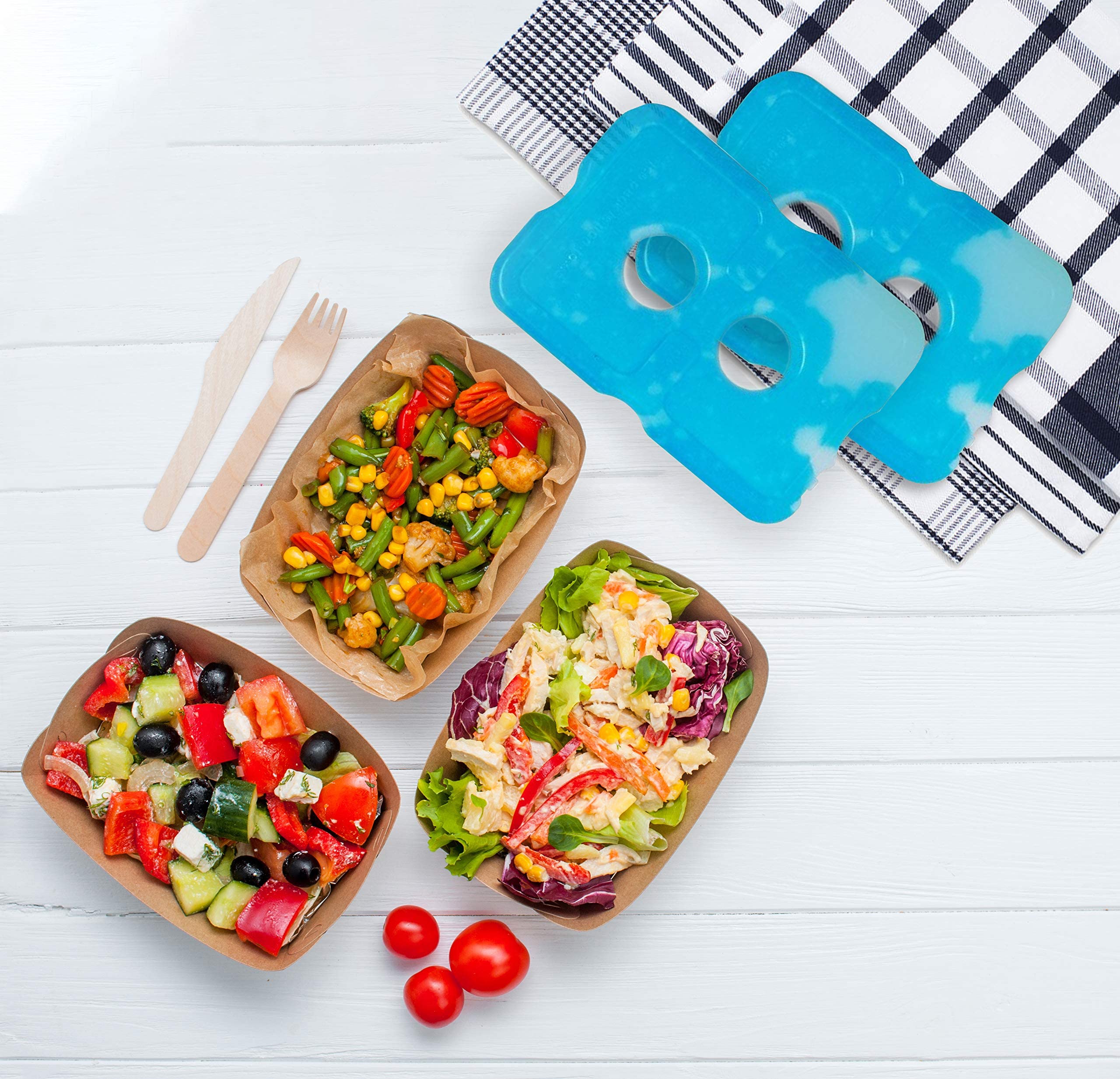 Ice Packs for Lunch Bags - Original Cool Pack | Slim & Long-Lasting Reusable Ice Pack for Lunch Box, Lunch Bag and Cooler | Freezer Packs for Coolers (Set of 6)