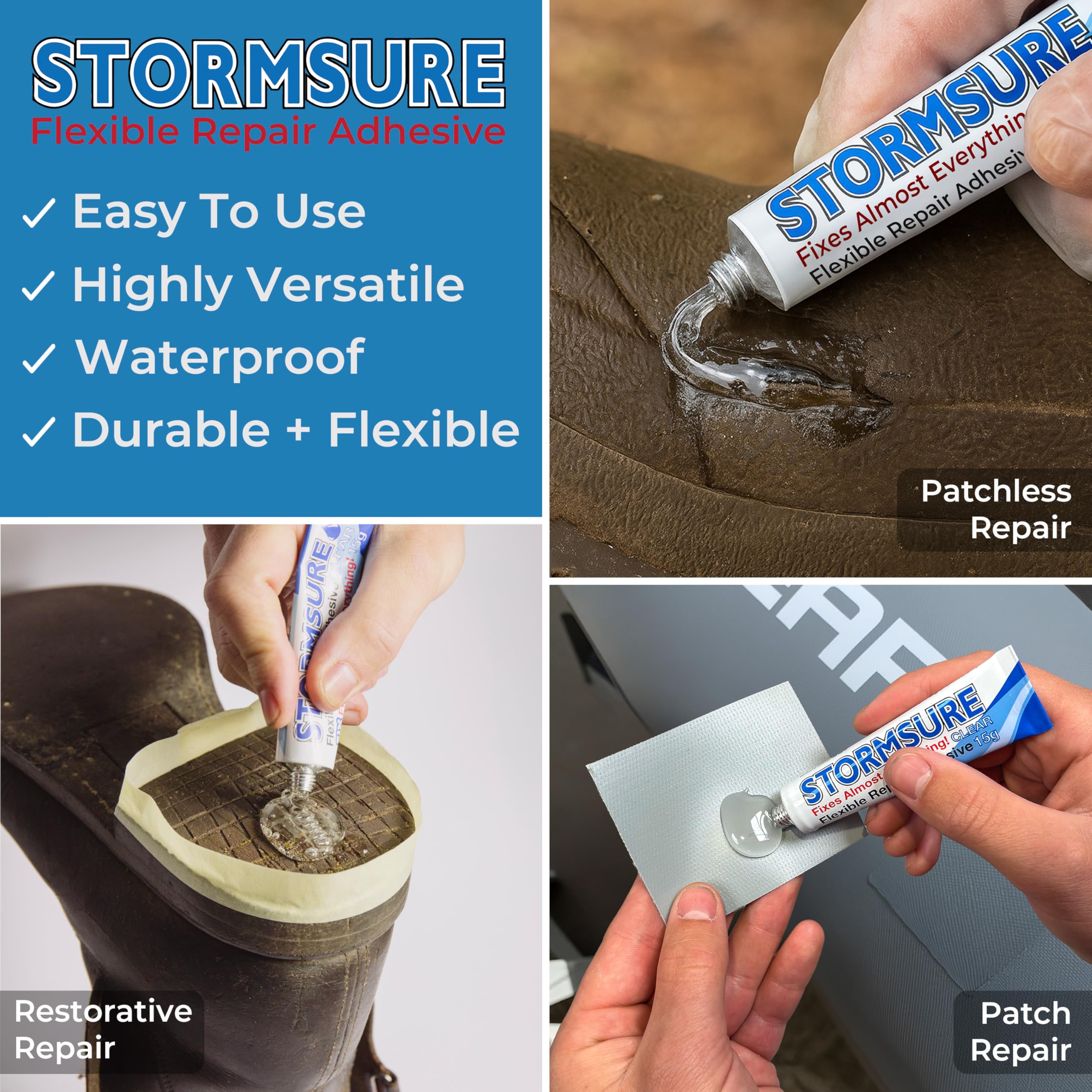 Stormsure Clear Flexible Adhesive, N/A, ONE Size