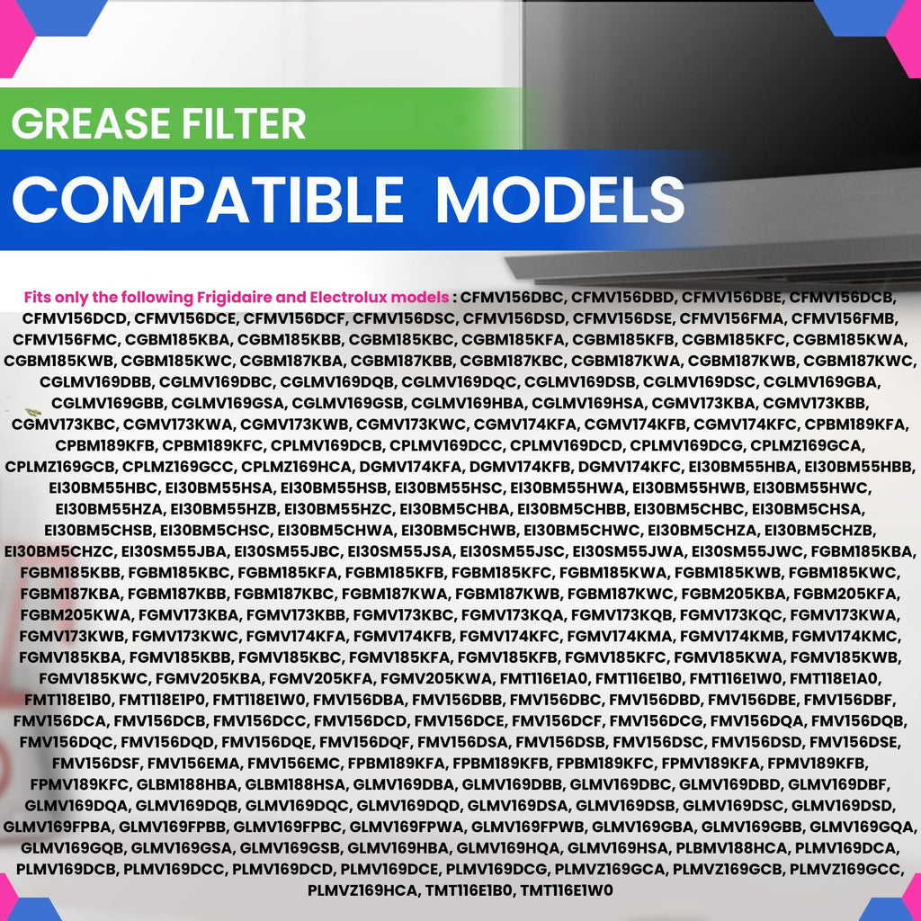 Bagean Microwave Filter Replacement 7.92” x 5.94” Compatible with 5303319568 Frigidaire Microwave Filter - Aluminum Mesh Grease Screen - Freshens & Filters Kitchen Air in Over the Oven Vent Fan (2-Pk)