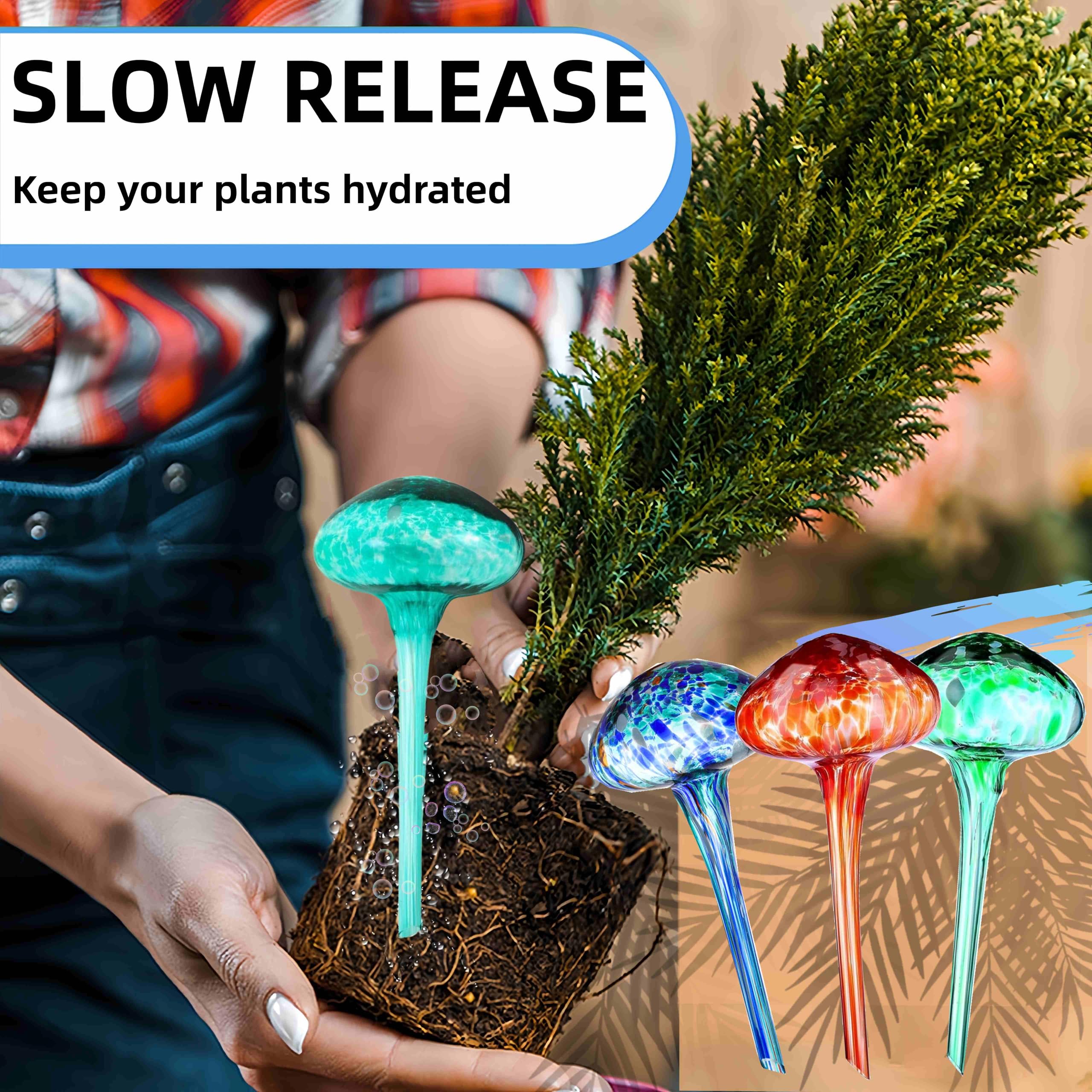 Guwealthy Plant Watering Globes 4 Pcs - Plant Water Devices,Self Watering Planter Insert (170ml)
