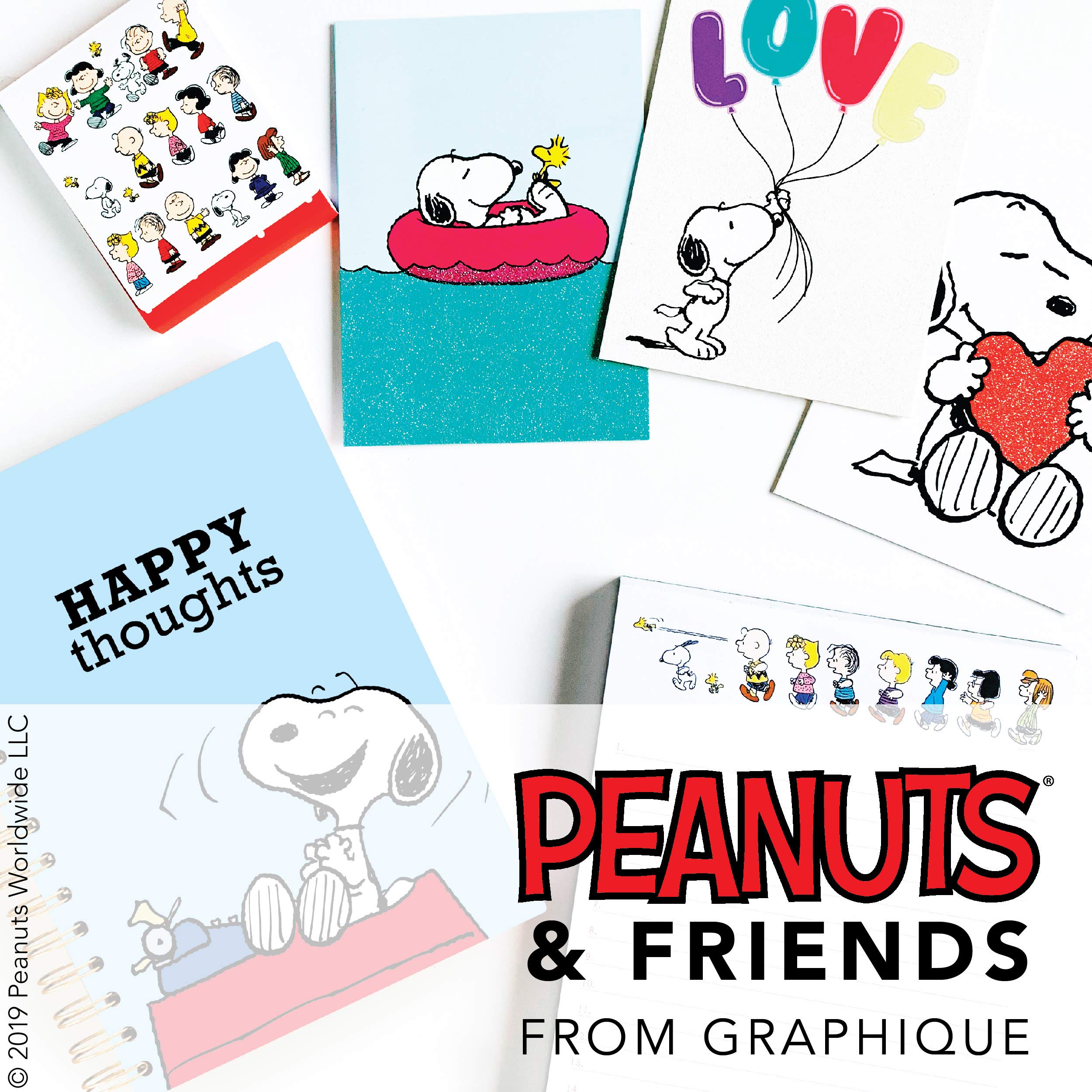 Graphique Vegan Leather Spiral Journal, Peanuts Focus, "Focus On The Good" Quote on The Cover – Perfect for Taking Notes, Lists and More