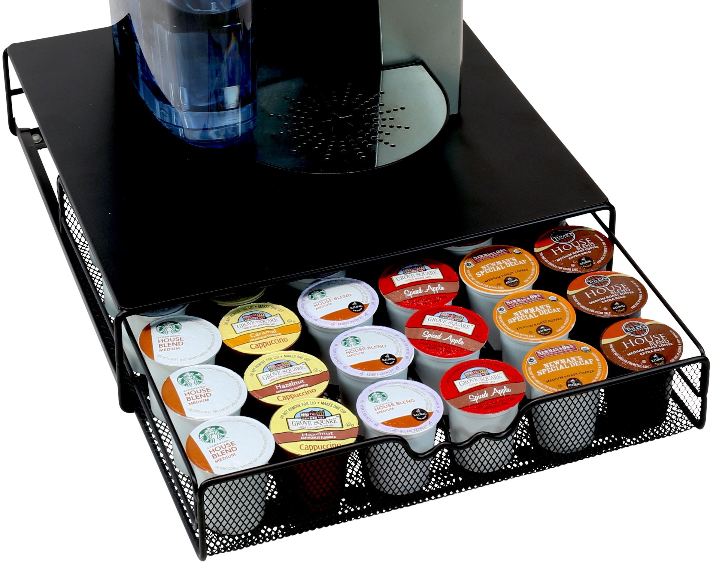Deco Brothers K-Cup Holder Drawer for 36 Coffee Pods Storage, Black