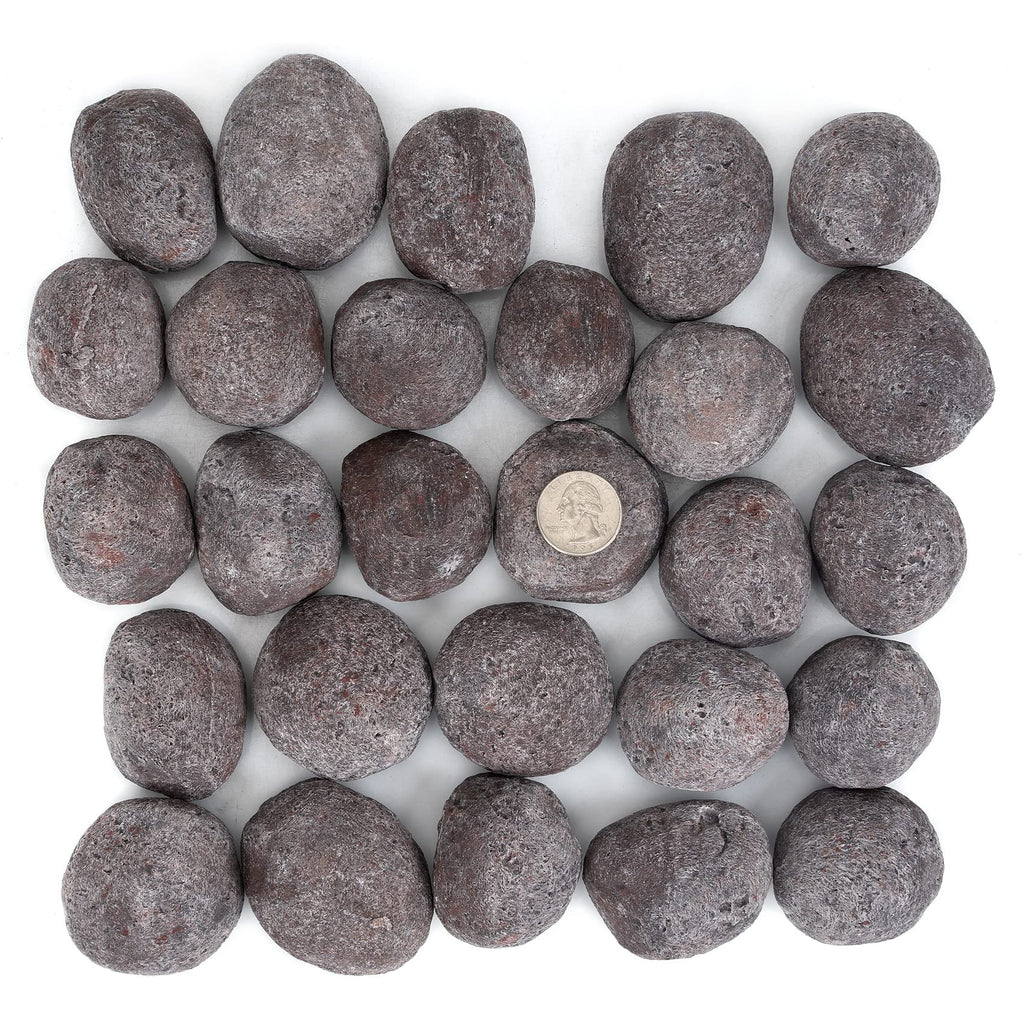 Stanbroil Light Weight Tumbled Lava Rock, Ceramic Fiber Lava Rock for Decorative Landscaping Stones for Outland Living Bond Portable Fire Pit, Gas Log Set and Fireplace, 27 pcs