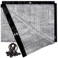 70% Aluminum Shade Cloth 6.5 FT x 10 FT, Durable Mesh Silver Tarps with Grommets and Ball Bungee,Reflective Sun Shade Net Cover for Pet Shade, Car Cover, Patio Garden, Pergola, Plants Growing, Pools