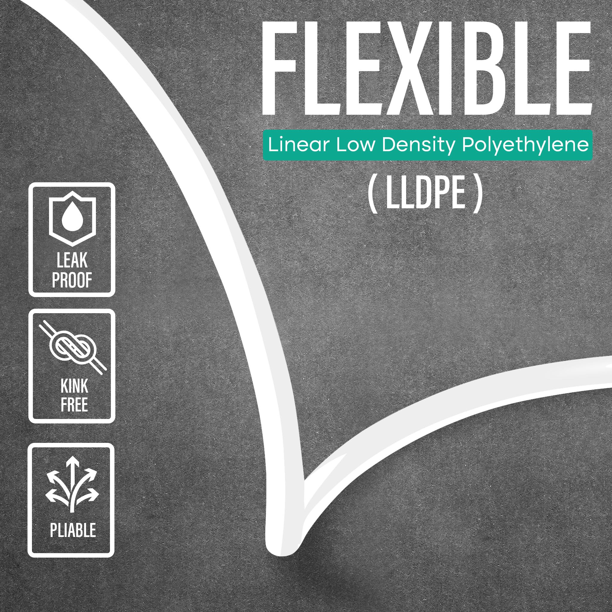Metpure 3/8" OD x 25 Feet Length LLDPE Polyethylene Tubing for Reverse Osmosis De-ionized Water Filtration Systems, Refrigerators, and Other Appliances (3/8" OD, 25', White)