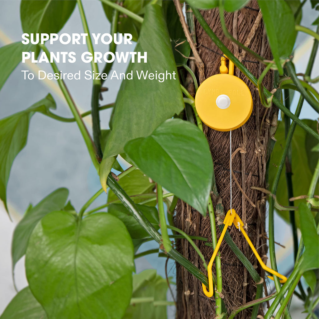 VIVOSUN 12 PCS Retractable Plant Yoyo with Stopper for Grow Support in Tent Garden or Hydroponics,Yellow