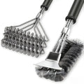 2 Pack BBQ Grill Brush, 18 inch BBQ Accessories, BBQ Cleaning Brush Safe Bristle Free BBQ Brush,100% Rust-Proof Stainless Steel- BBQ Grill Cleaner for Gas, Charcoal, Smoker, Porcelain, Infrared Grill