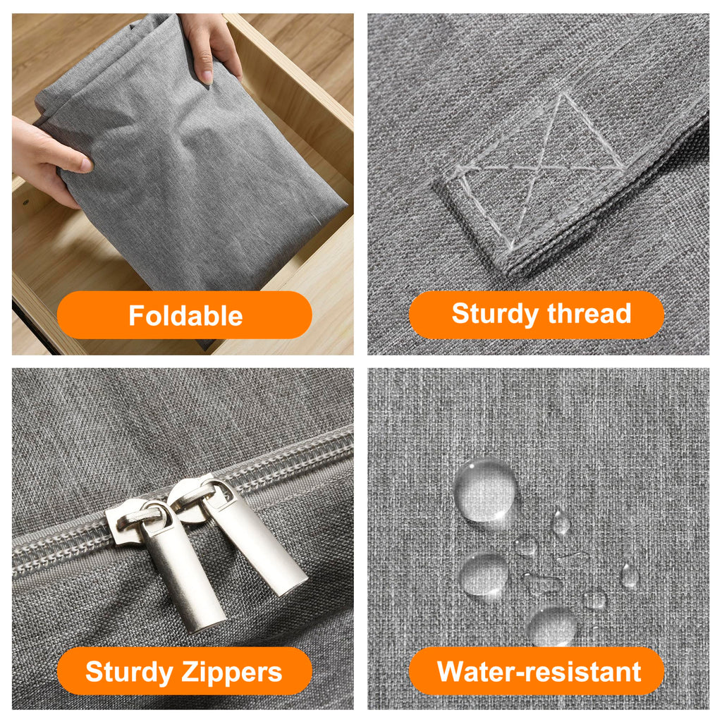 Karceyworth 3 Pack 105L Comforter Storage Bags, Extra Large Bedding Storage Bags with Zipper and Reinforced Handle, Clear Window, Moving Closet Organizers for Blankets, Pillows