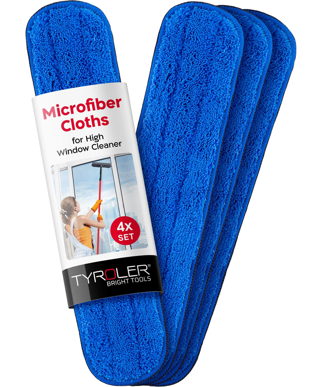 Tyroler Bright Tools Cloth for High Window Cleaner | Replacement Microfiber Cleaning Cloth (4)