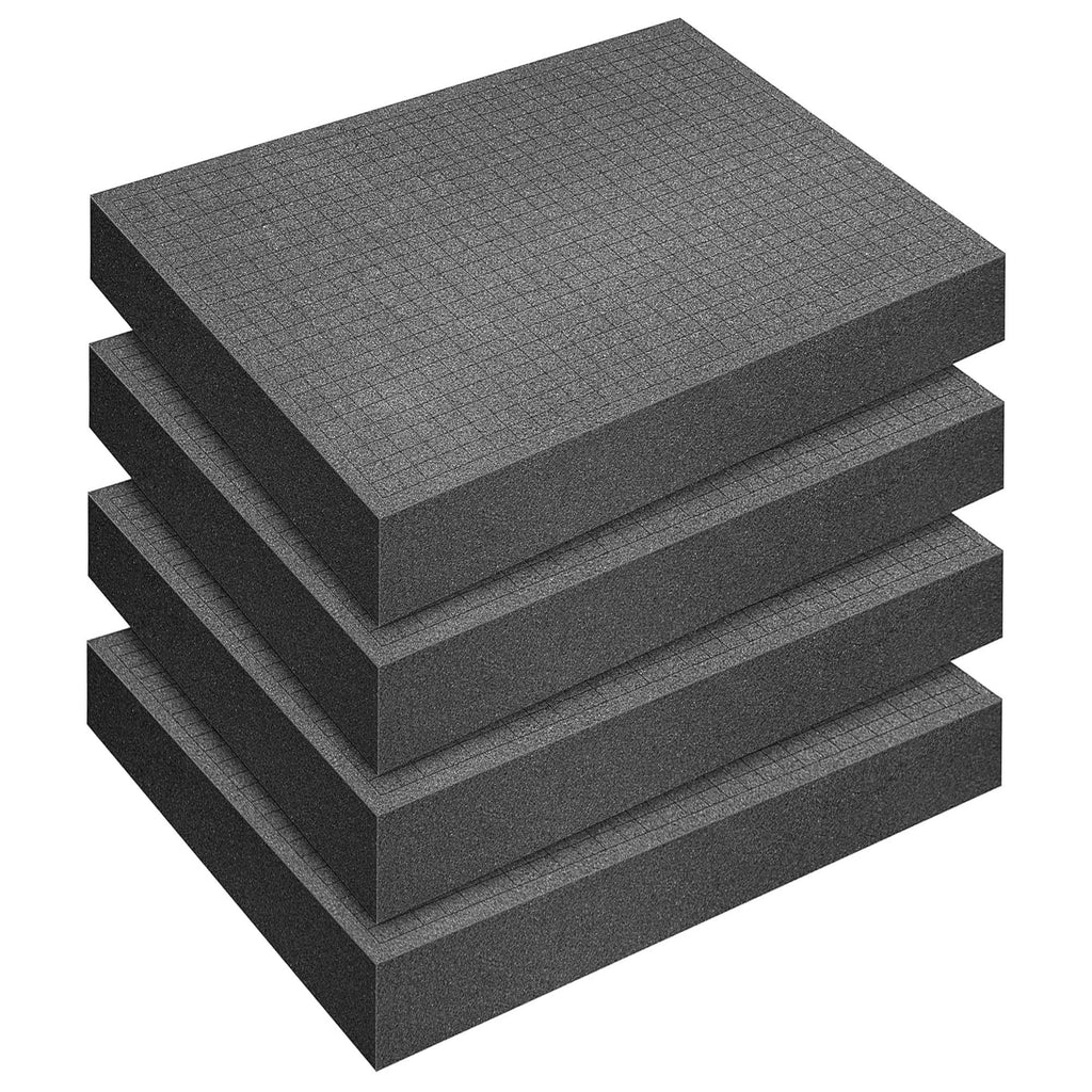 DECOHS 4 Pieces Foam Pick Up and Pluck 16 x 12 x 2', Foam Insert for Pick and Plucking, Precube Foam with Bottom Use for Board Game Boxes, Storage Boxes