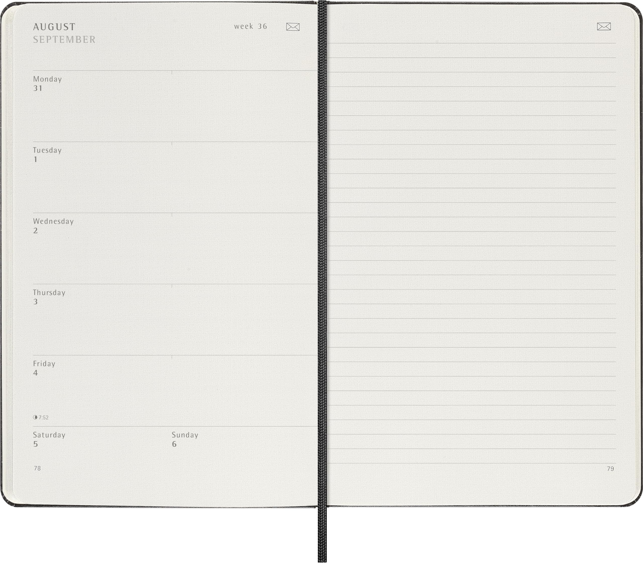 Moleskine 12 Month 2026 Smart Weekly Planner, Hard Cover, Large (5" x 8.25") Black: Compatible with Moleskine Smart Pen (Smart Set Sold Separately)