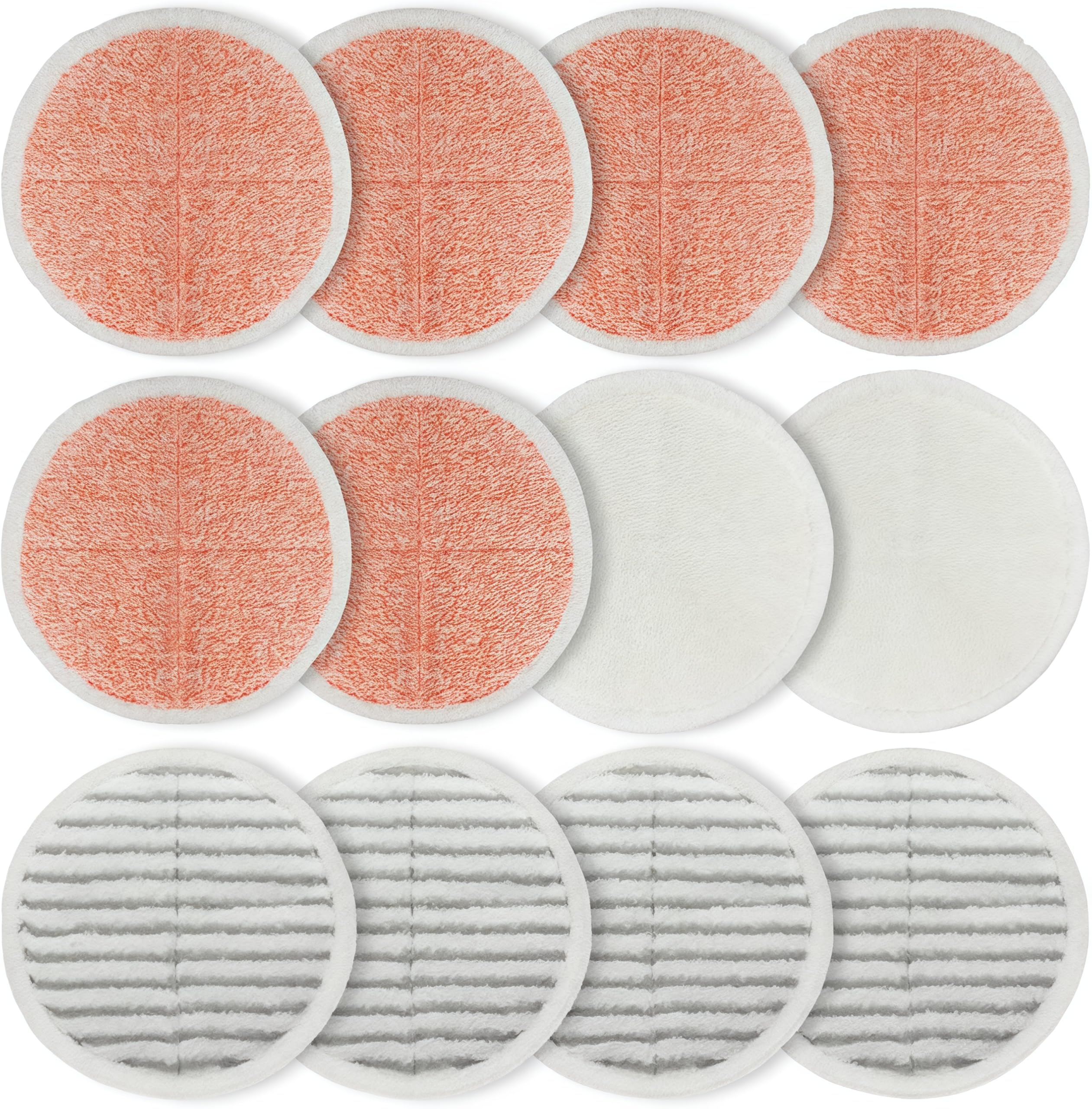 12 Pack Mop Pads Fit for Bissell Spinwave 2039A, 2039, 20391, 20395, 2039H, 2039Q, 2039T, 2039W, 20399, 20393, 2124,23157 Hard Floor Mop Refill Heavy Scrub Pad for Electric Mop 8.27 Inch