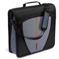 Case-it The Mighty Zip Tab Zipper Binder - 3 Inch O-Rings - 5 Color Tab Expanding File Folder - Multiple Pockets - 600 Sheet Capacity - Comes with Shoulder Strap - Jet Black D-146