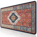 iCasso Rug Desk Mat,Extra Large Desk Pad Non Slip,XXL Keyboard Mat for Home,Long Extended Gaming Mouse Pad with Stitched Edges,Desk Cover Mat for Office Decor(35.4×15.7 Inches)
