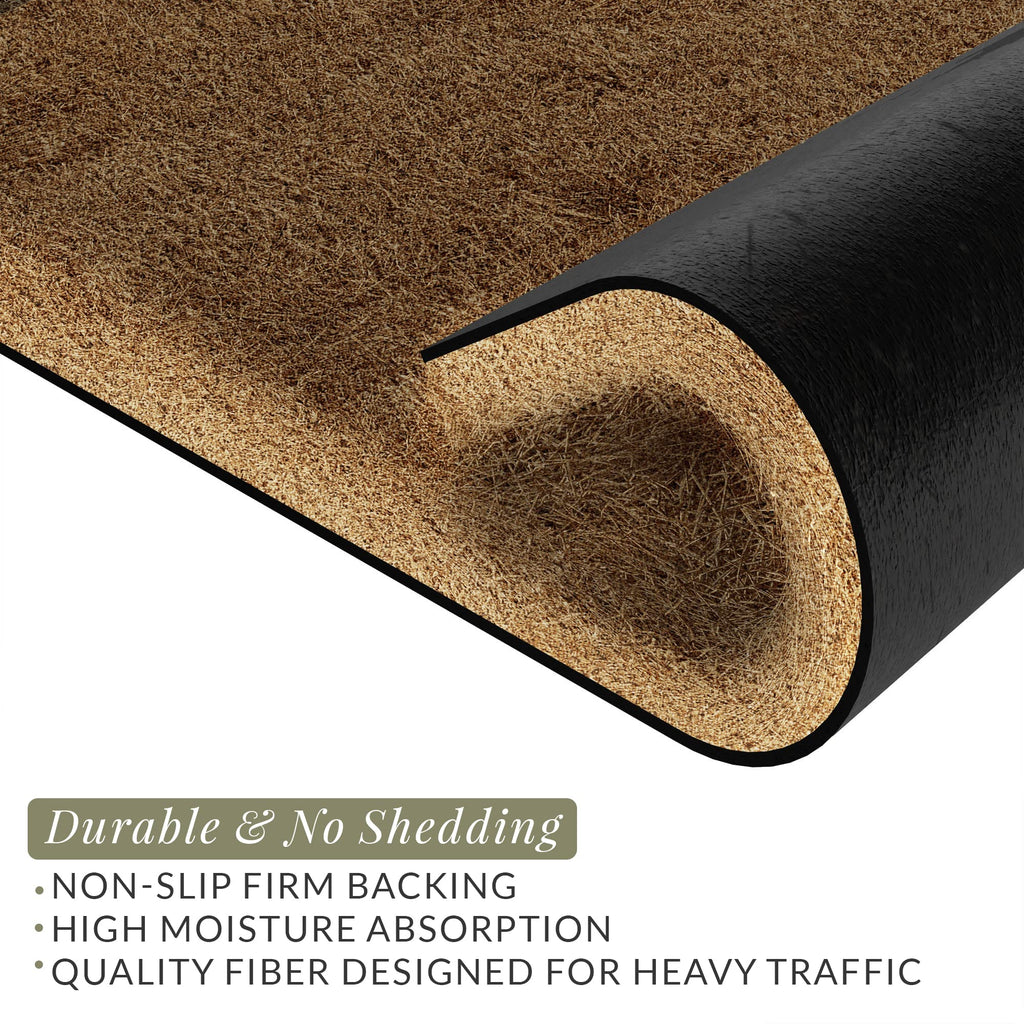 Barnyard Designs Doormat Welcome Mat for Outdoors, Large Front Door Entrance Mat, 76 x 43cm, Brown (Welcome)
