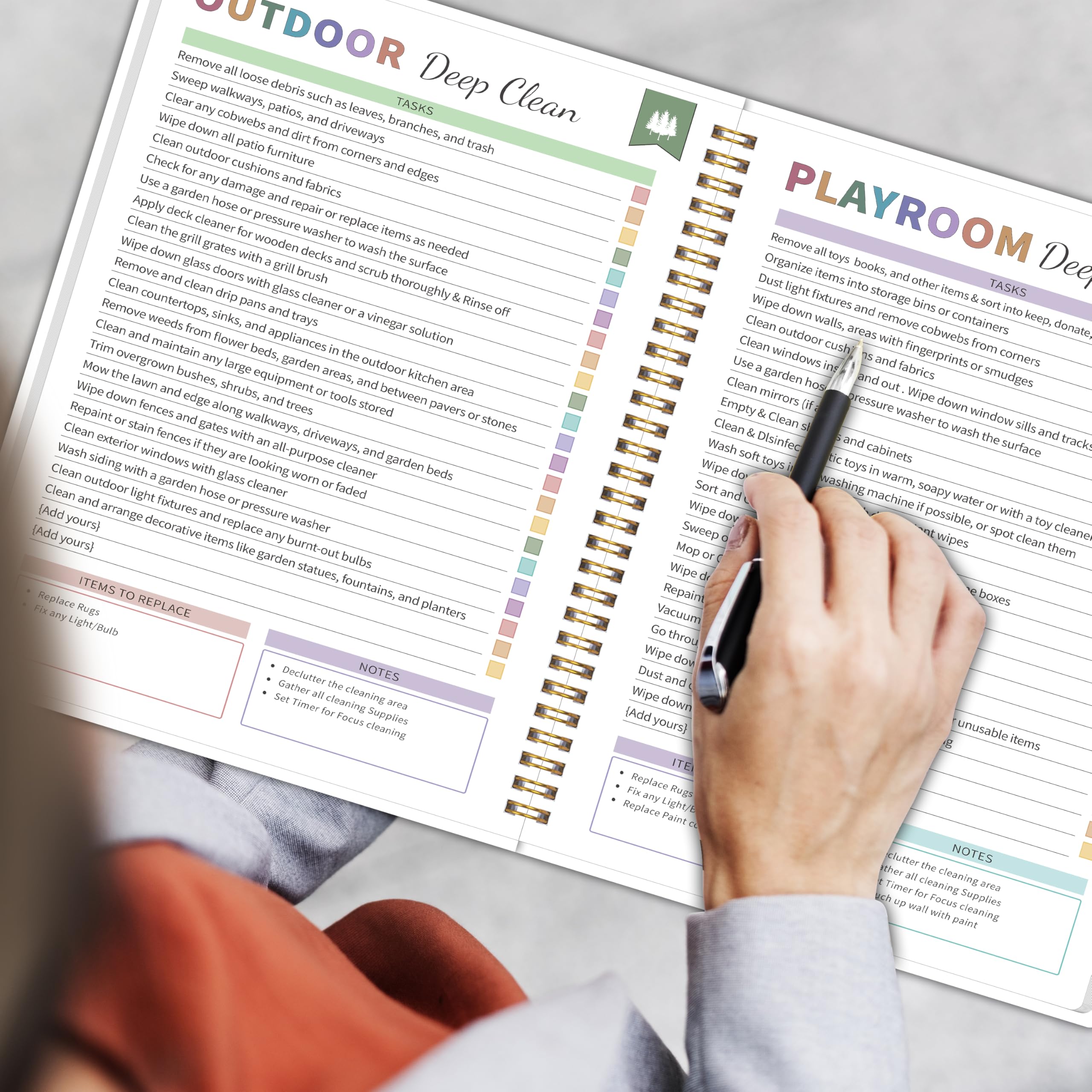 Cleaning Planner for Adults Women, Cleaning Schedule and Checklist Organizer, Household Cleaning Planner with Daily/Weekly/Monthly Task, Editable Chore Chart Notebook for Home, Family Cleaning Tasks