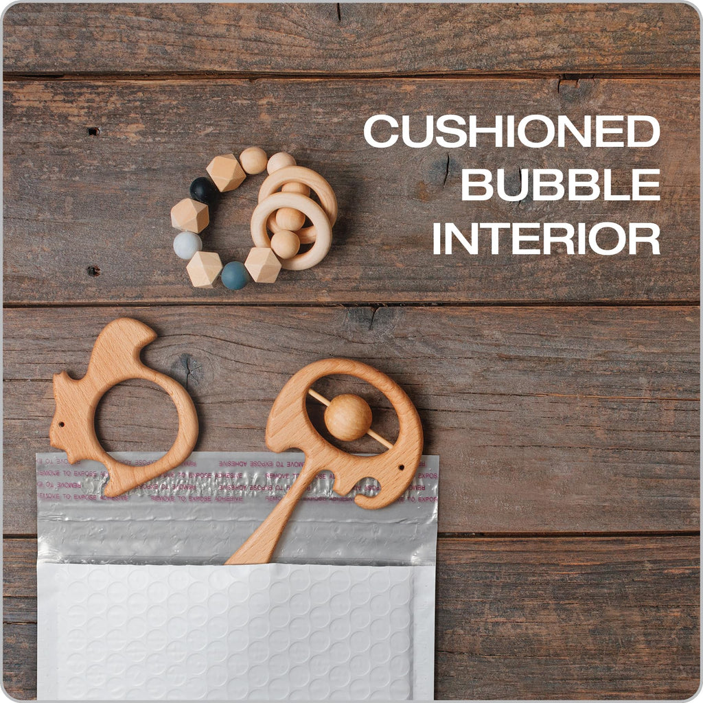 Quality Park Bubble Mailers, 6 x 9 Shipping Envelopes, Water Resistant White Poly Padded Envelopes, Redi-Strip Peel Off Closure, 50 Per Box (QUA85856)