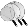 Splatter Screen for Frying Pan - 9.8" 11.4" 13" Grease Splatter Guard Hot Oil Splatter Guard, Stainless Steel Fine Mesh Splash Guard with Resting Feet for Cooking to Prevent Oil Splatter