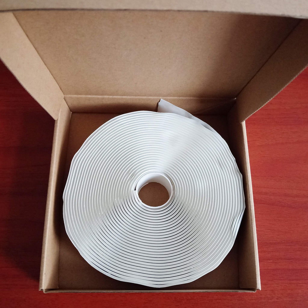 LLPT Butyl Putty Tape White 1 Inch x 33Ft 1 Roll Tight Seal for Leak Proof RV Repair Window Glass Boat Sealing Roof Pipe Patching(WST233)