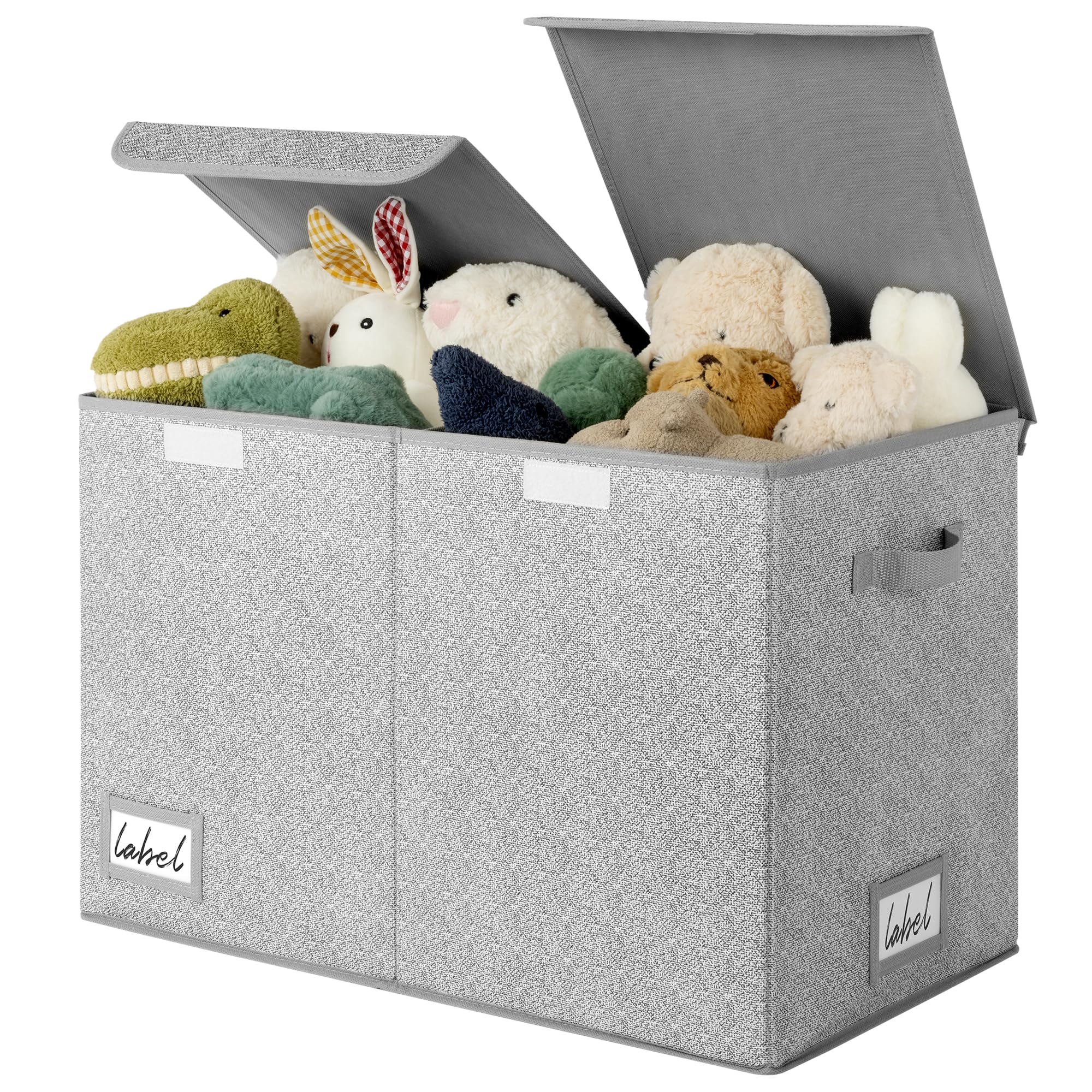 GRANNY SAYS Extra Large Storage Box with Lid, Pack of 1 Fabric Storage Chest, Organizer and Storage Bins for Living Room, Dust-proof Storage Container, Grey