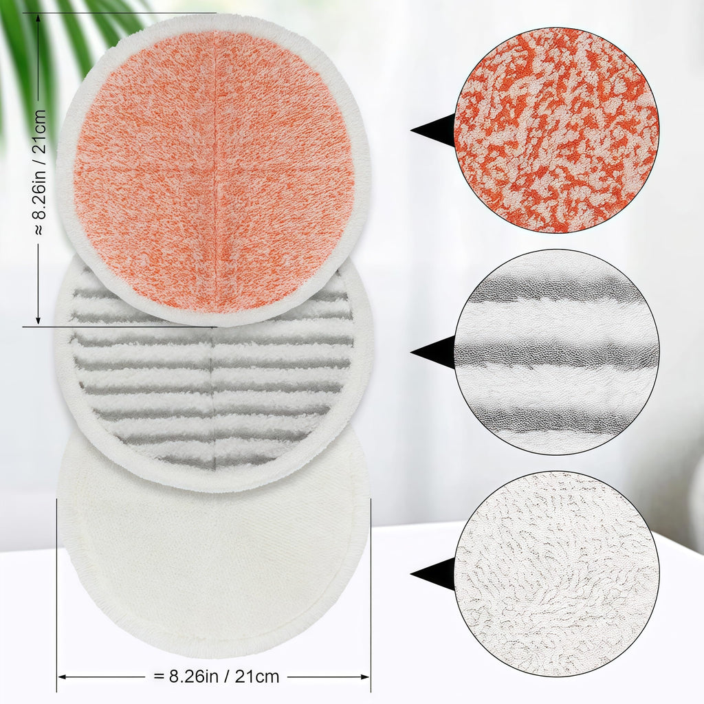 12 Pack Mop Pads Fit for Bissell Spinwave 2039A, 2039, 20391, 20395, 2039H, 2039Q, 2039T, 2039W, 20399, 20393, 2124,23157 Hard Floor Mop Refill Heavy Scrub Pad for Electric Mop 8.27 Inch