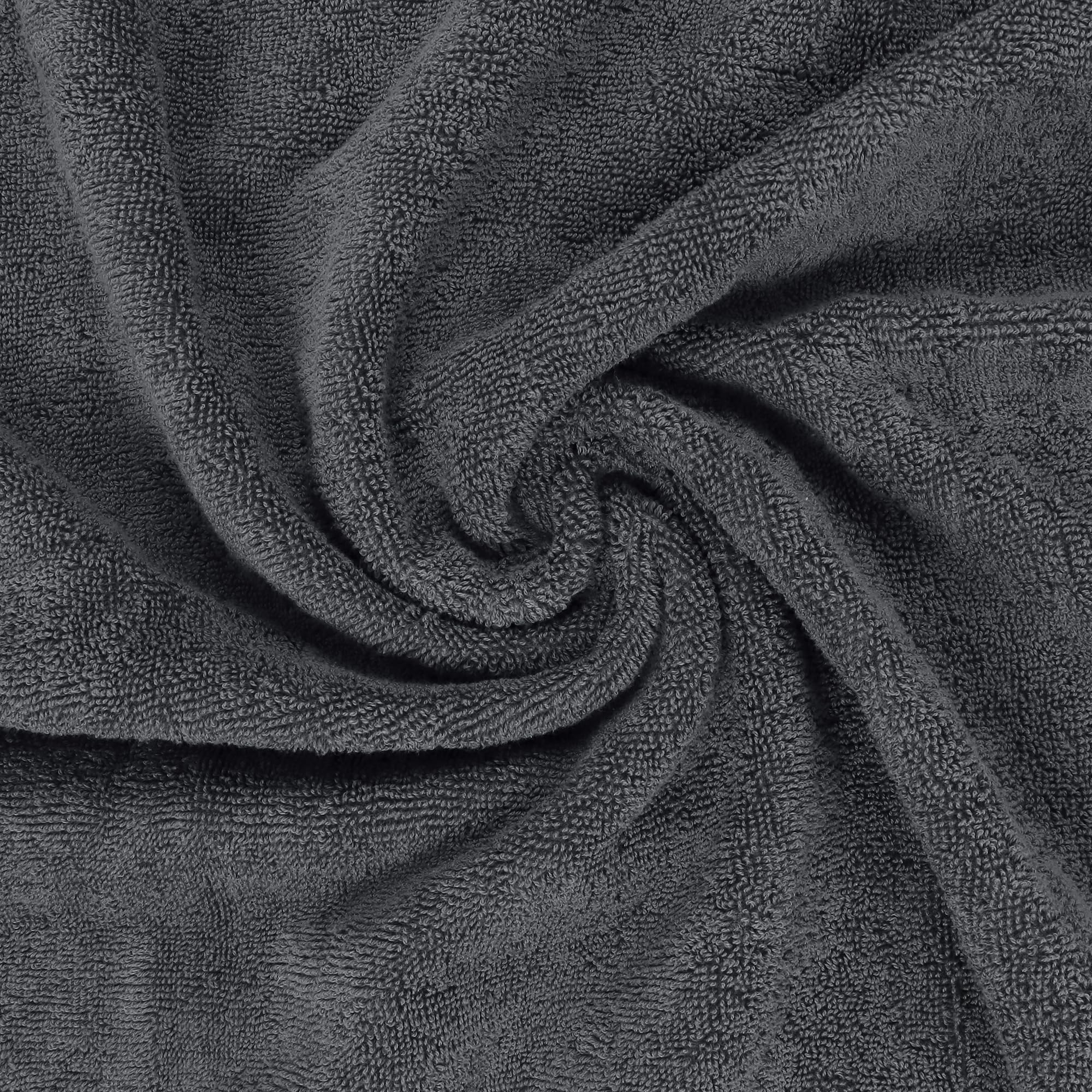 Utopia Towels 8 Piece Premium Towel Set, 2 Bath, 2 Hand, and 4 Wash Cloths, 600 GSM 100% Ring Spun Cotton Highly Absorbent Towels for Bathroom, Gym, Hotel, and Spa, Grey