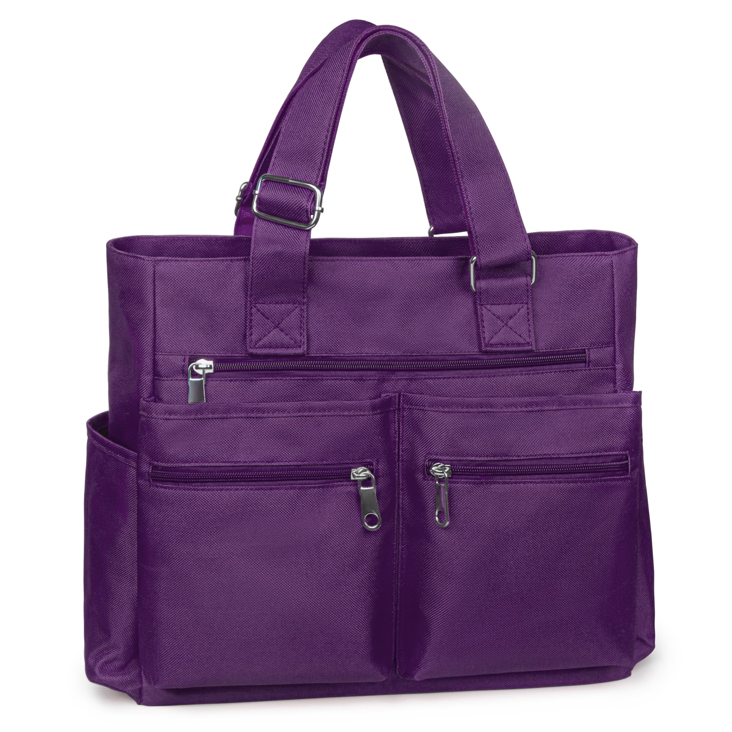 Canvas Tote Bag Waterproof Nylon Multi Pocket Shoulder Bags Laptop Work Bag Teacher Purse and Handbags for Women & Men