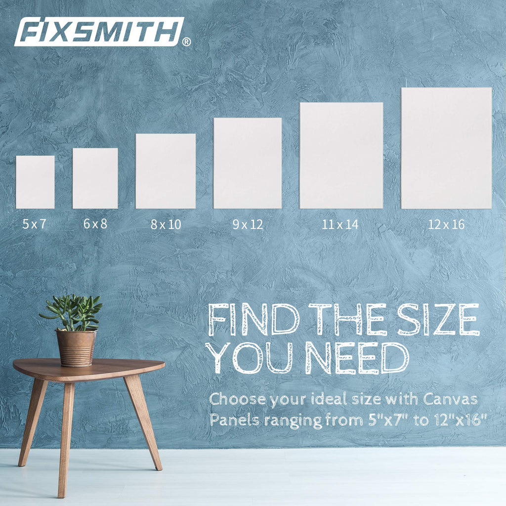 FIXSMITH Painting Canvas Panel Boards - 5x7 Inch Art Canvas,24 Pack Mini Canvases,Primed Canvas Panels,100% Cotton,Acid Free,Professional Quality Artist Canvas Board for Hobby Painters,Students & Kids