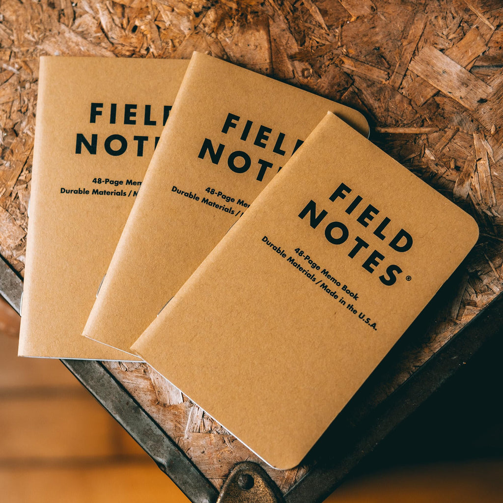 Field Notes: Original Kraft 3-Pack - Graph Paper Memo Books - Grid Paper 48 Page Pocket Notebooks - 3.5" x 5.5"