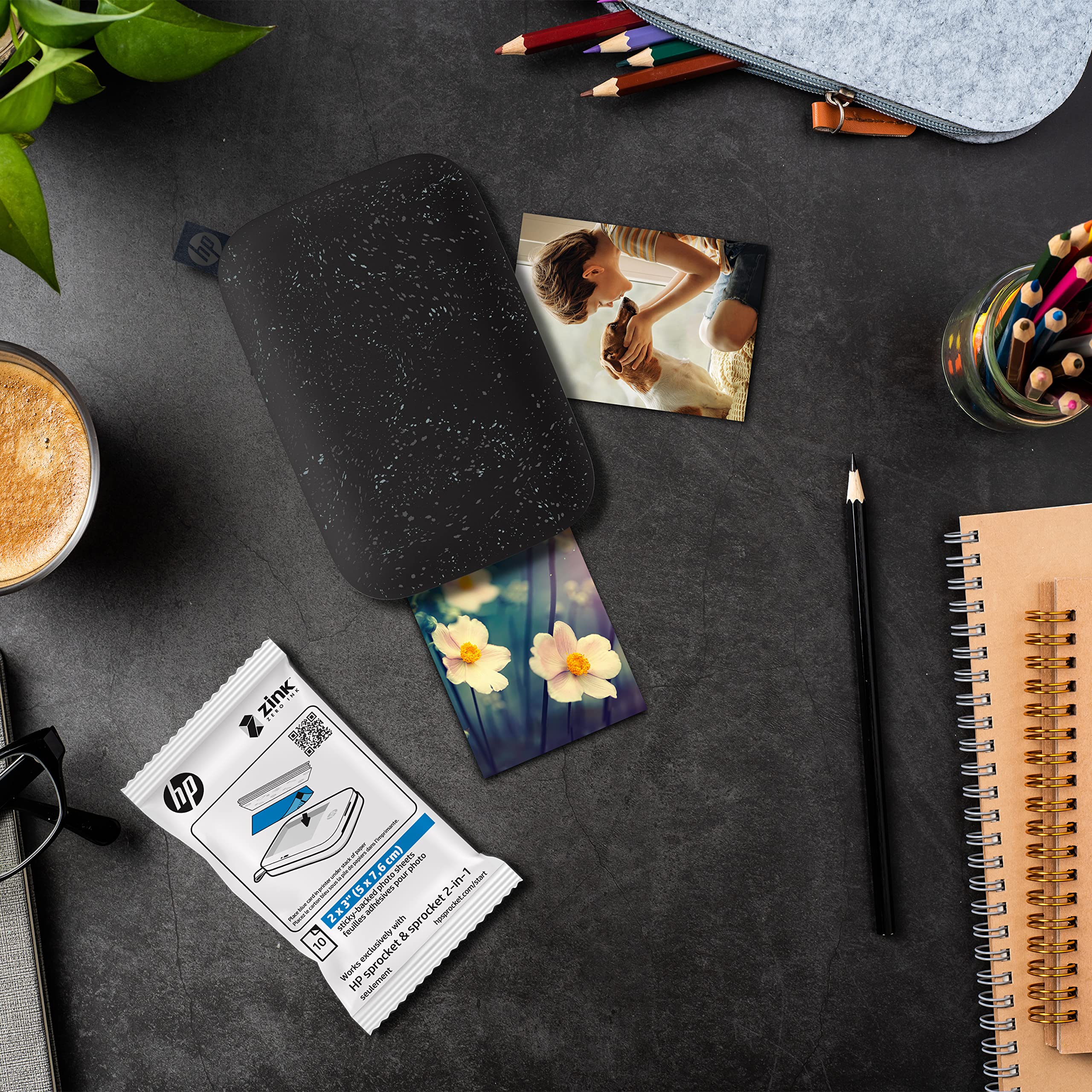 HP Sprocket 2x3 Premium Zink Sticky Back Photo Paper (50 Sheets) Compatible with HP Sprocket Photo Printers