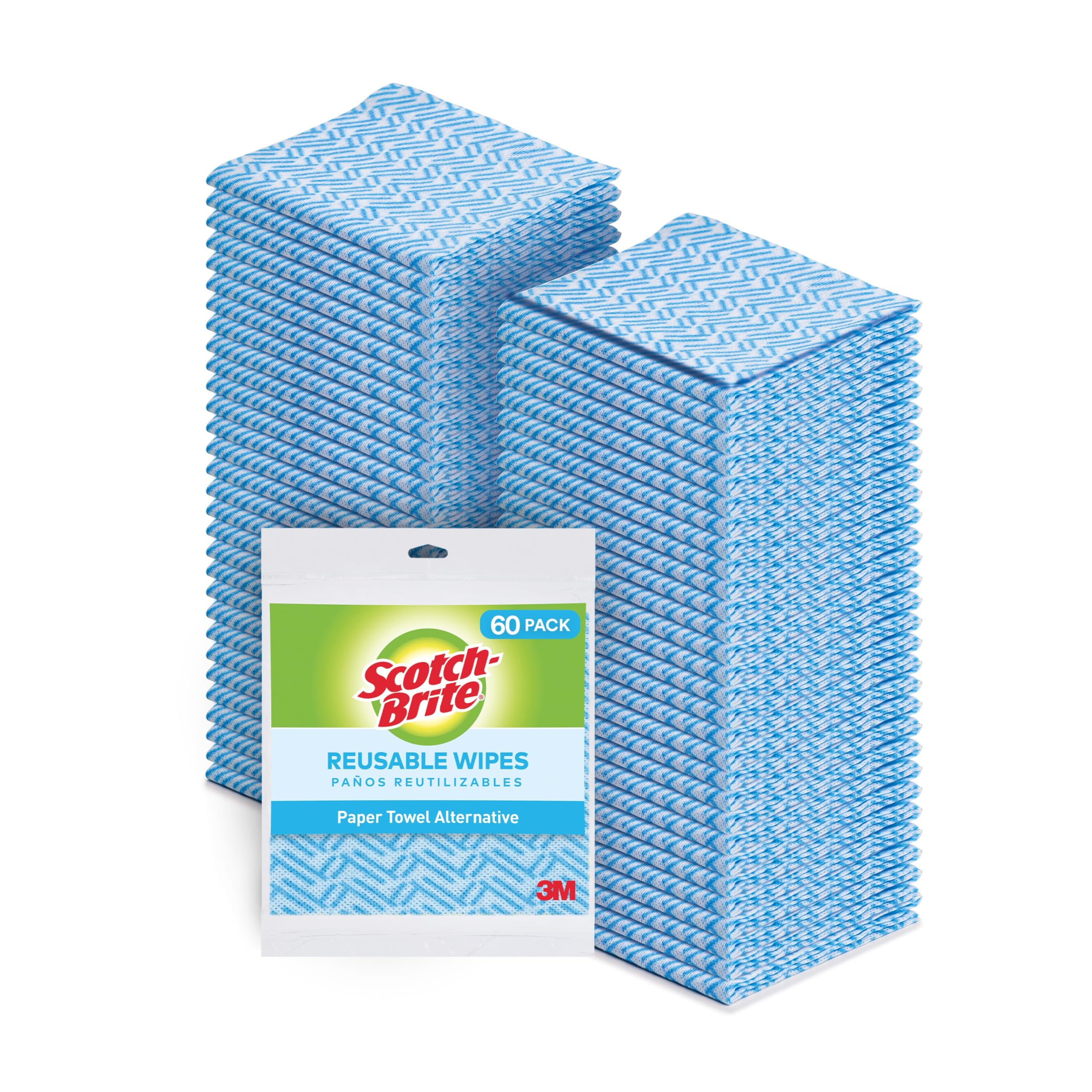 Scotch-Brite High Performance Kitchen Wipes, 5-Wipes/Bag, 12 Bags/Case (60 Wipes Total)