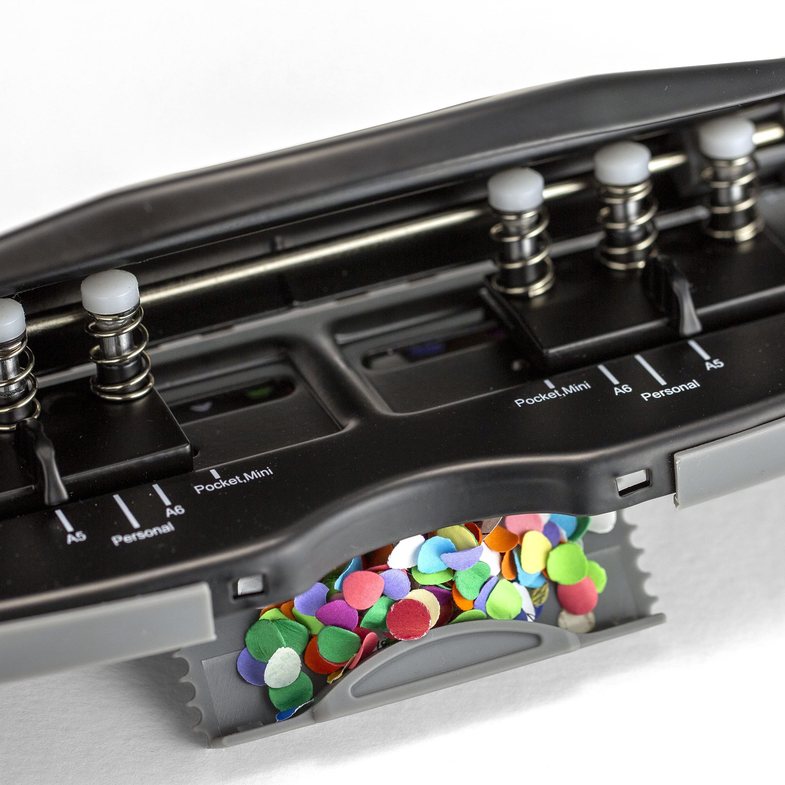 Officemate Adjustable 6-Hole Punch for Planners and Binders, 8 Sheet Capacity, Black (90160)