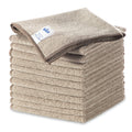 MR.SIGA Microfiber Cleaning Cloths, All-Purpose Surface Microfiber Towels, Streak Free Cleaning Rags, Pack of 12, Coffee, Size 32 x 32 cm(12.6 x 12.6 inch)