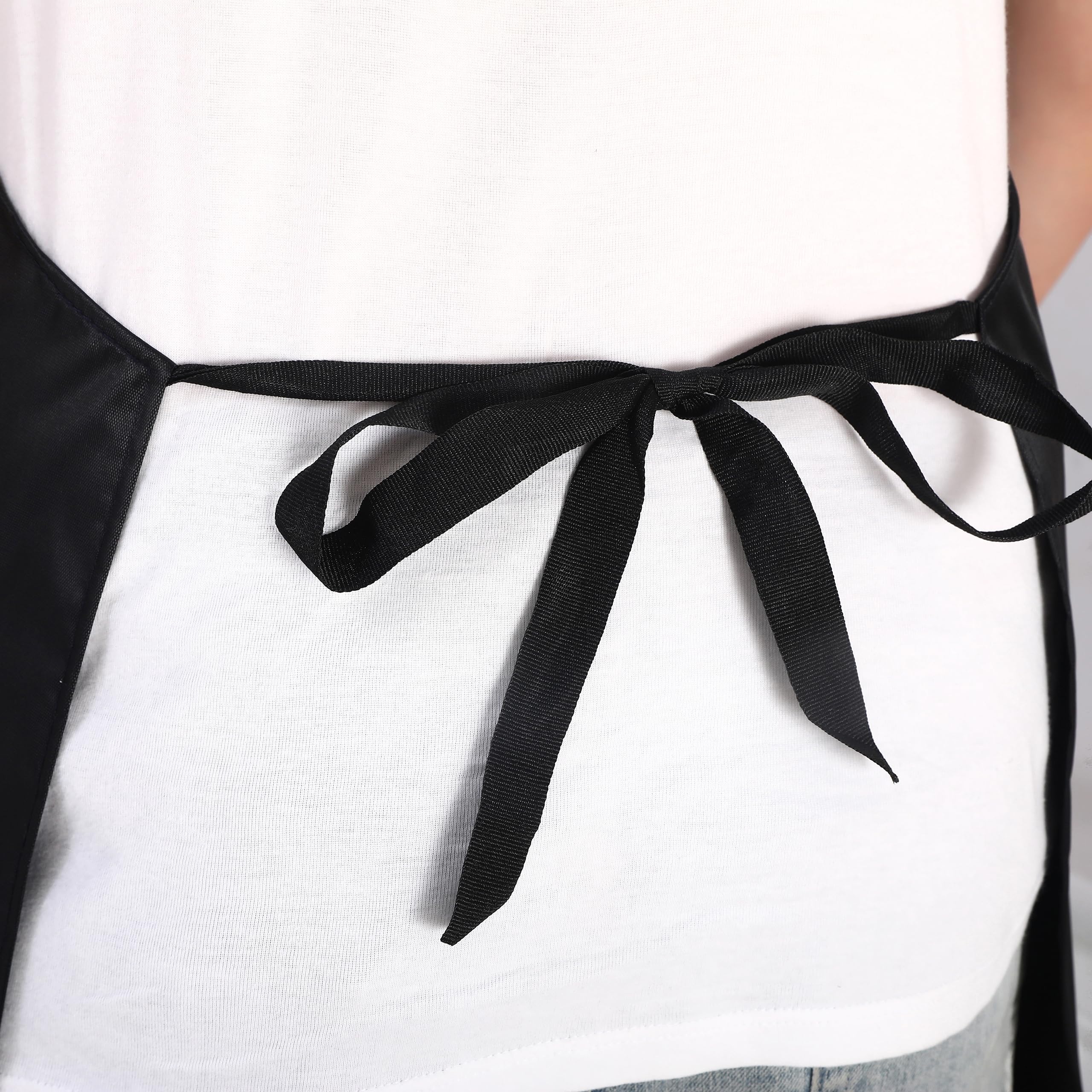 NEU SAFETY 2 Pack Extra Long Bib Apron Set, Waterproof and Durable, Large Size 43.3"x28.7", Black PVC Vinyl Coated, Ideal for Dog Grooming, Dishwashing, Butcher, Labs, Carpentry Work and Workshops