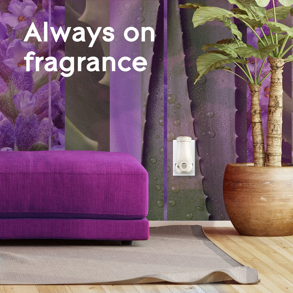 Glade PlugIns Air Freshener Kit, Scented and Essential Oils for Bathroom and Home Fragrance, Tranquil Lavender and Aloe, 2 Warmers and 6 Fragrance Oil Refills