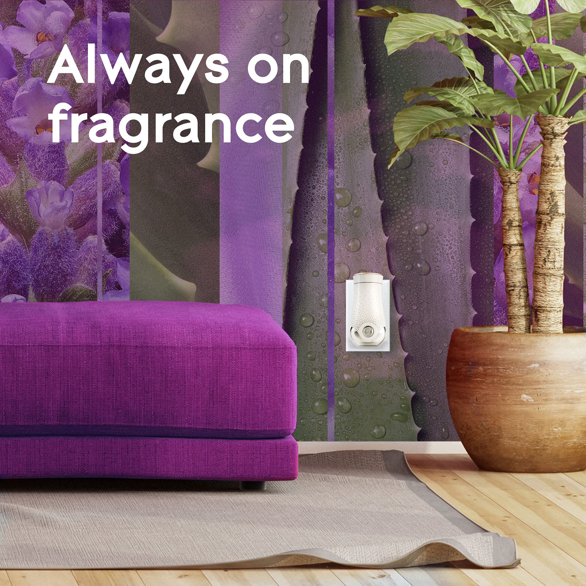 Glade PlugIns Air Freshener Kit, Scented and Essential Oils for Bathroom and Home Fragrance, Tranquil Lavender and Aloe, 2 Warmers and 6 Fragrance Oil Refills
