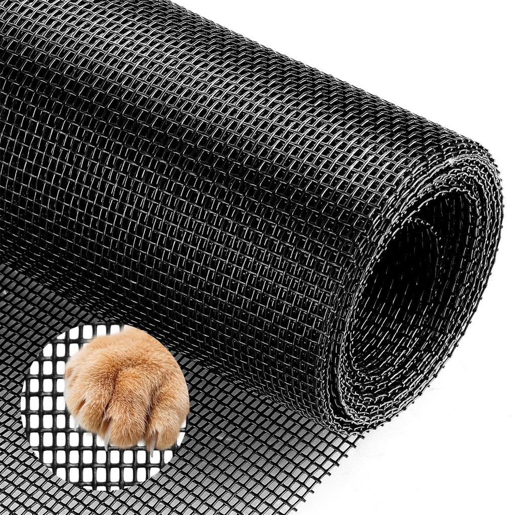 Pet Proof Window Screen Replacements 47.2"X 98.4" Window Screen Roll Door Screen Replacement Mesh Heavy Duty Screens Repair Kit for Sliding Door Patio (Folded Package)