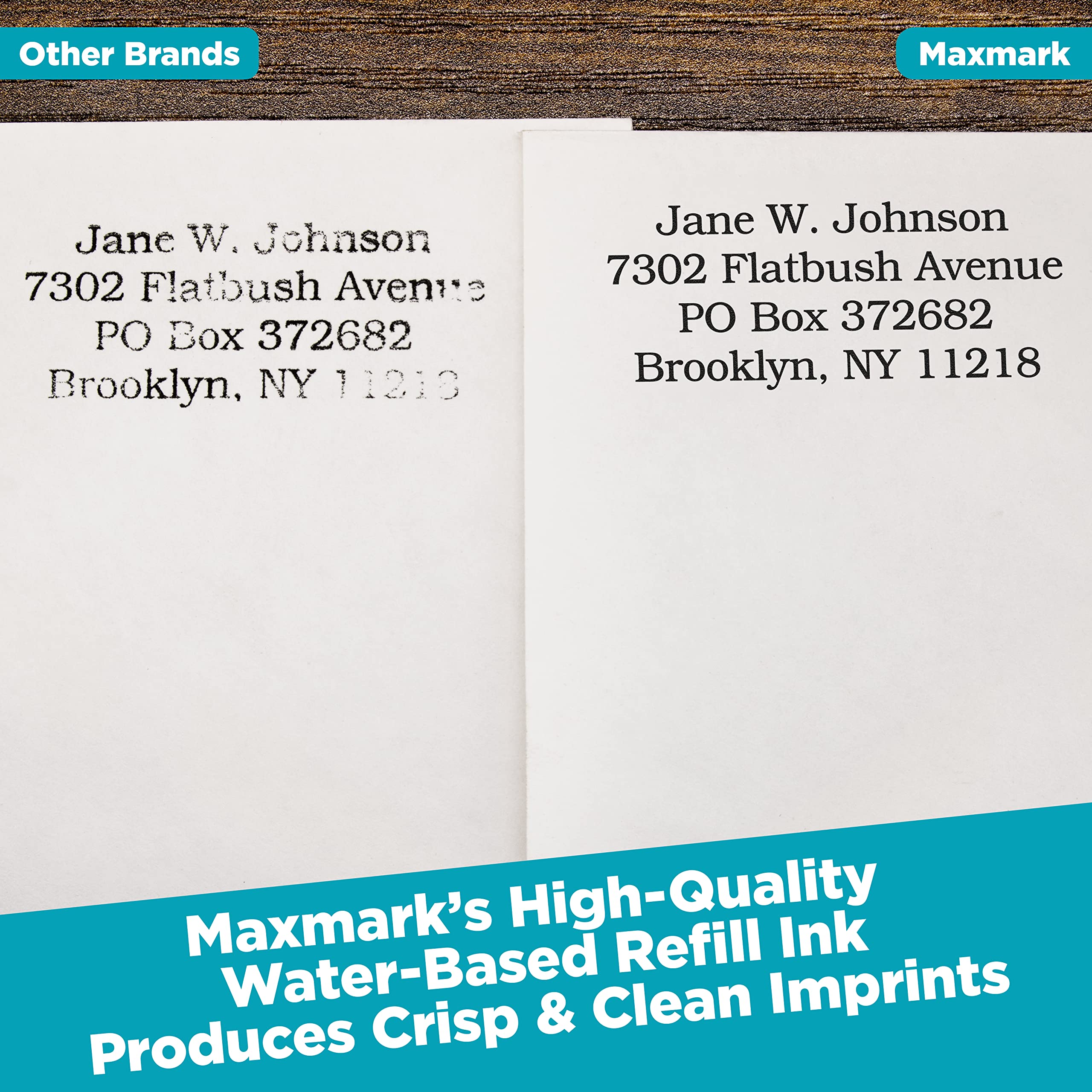 MaxMark Premium Refill Ink for self inking stamps and stamp pads, Black Color - 2 oz.