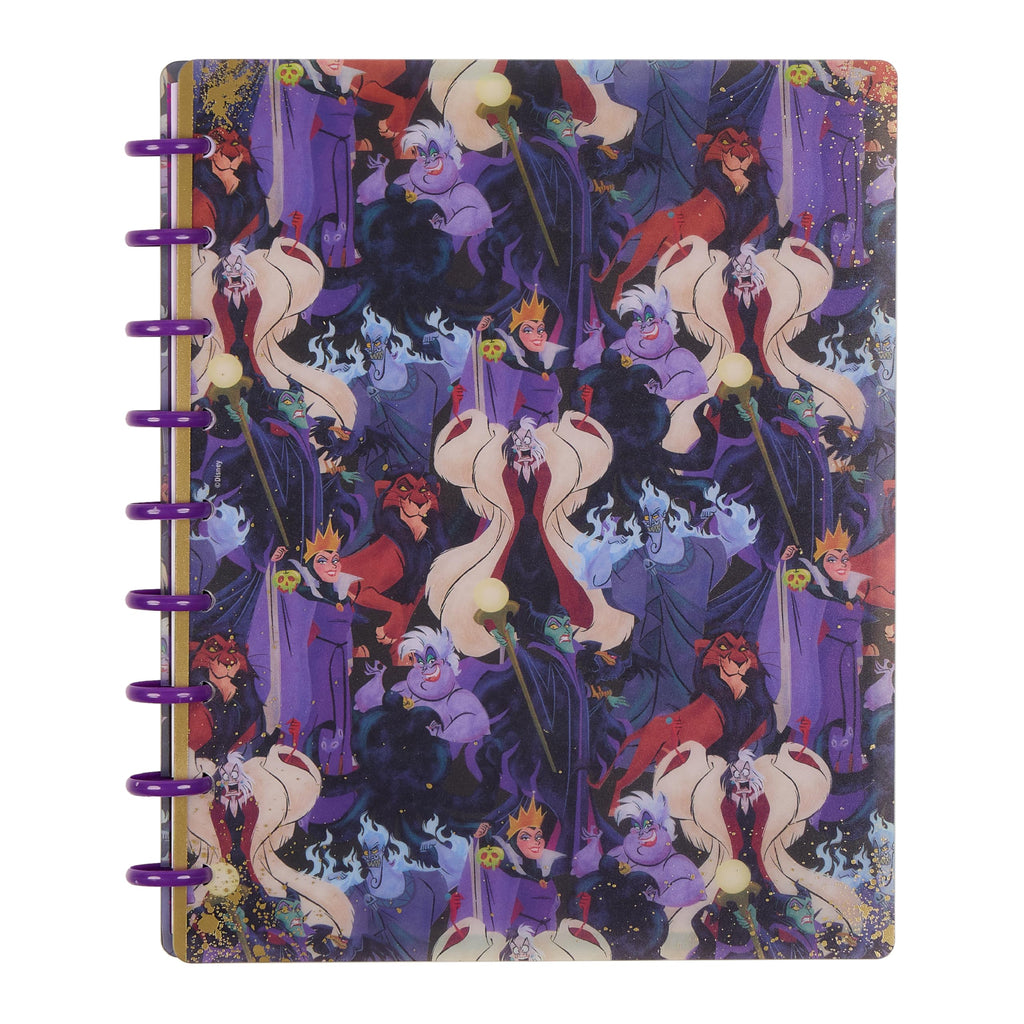Happy Planner Disney’s Villains Notebook for Office, School or Journaling, Disc-Bound Notebook, Classic Sized, 60 Dot-Lined Pages, Made for Mayhem