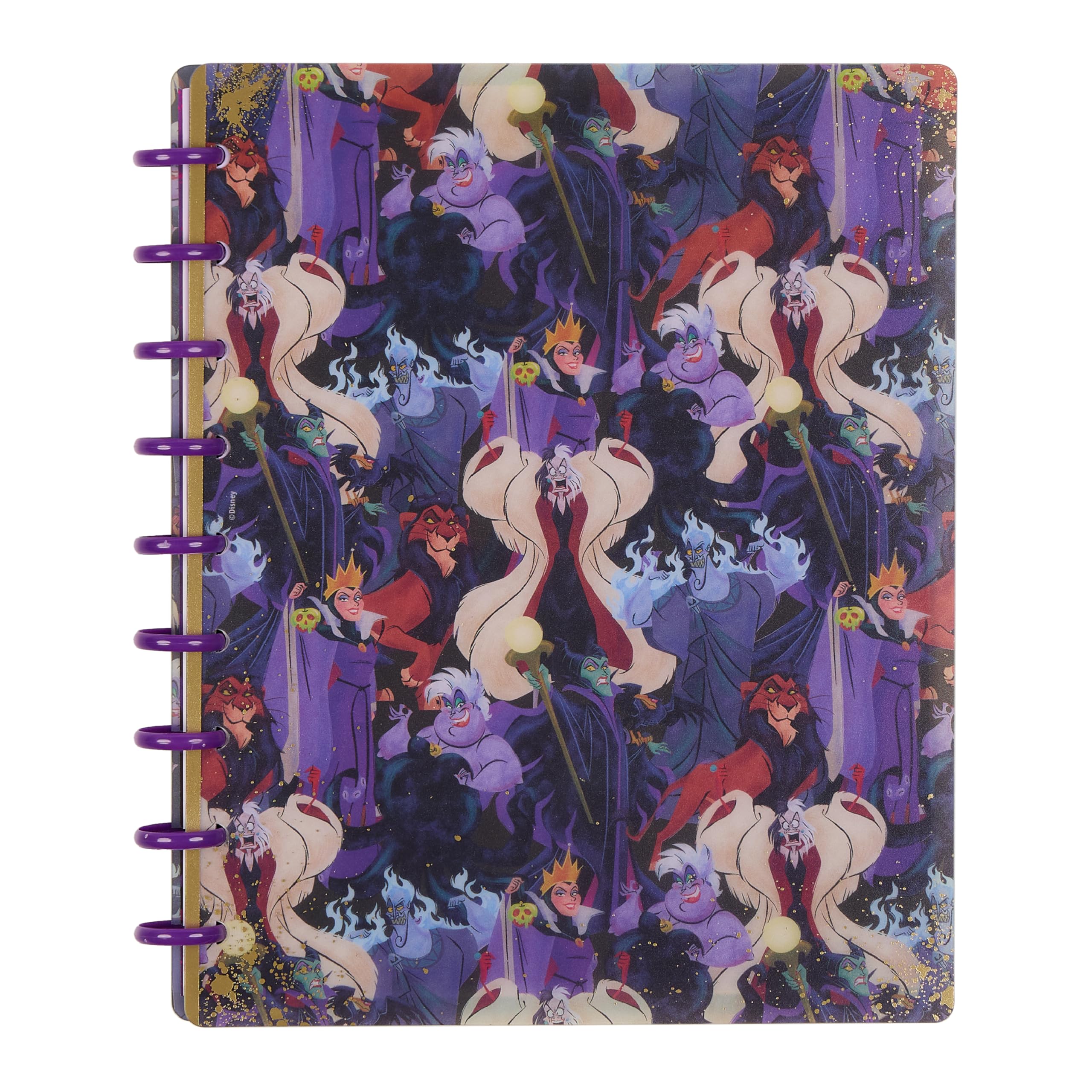 Happy Planner Disney’s Villains Notebook for Office, School or Journaling, Disc-Bound Notebook, Classic Sized, 60 Dot-Lined Pages, Made for Mayhem