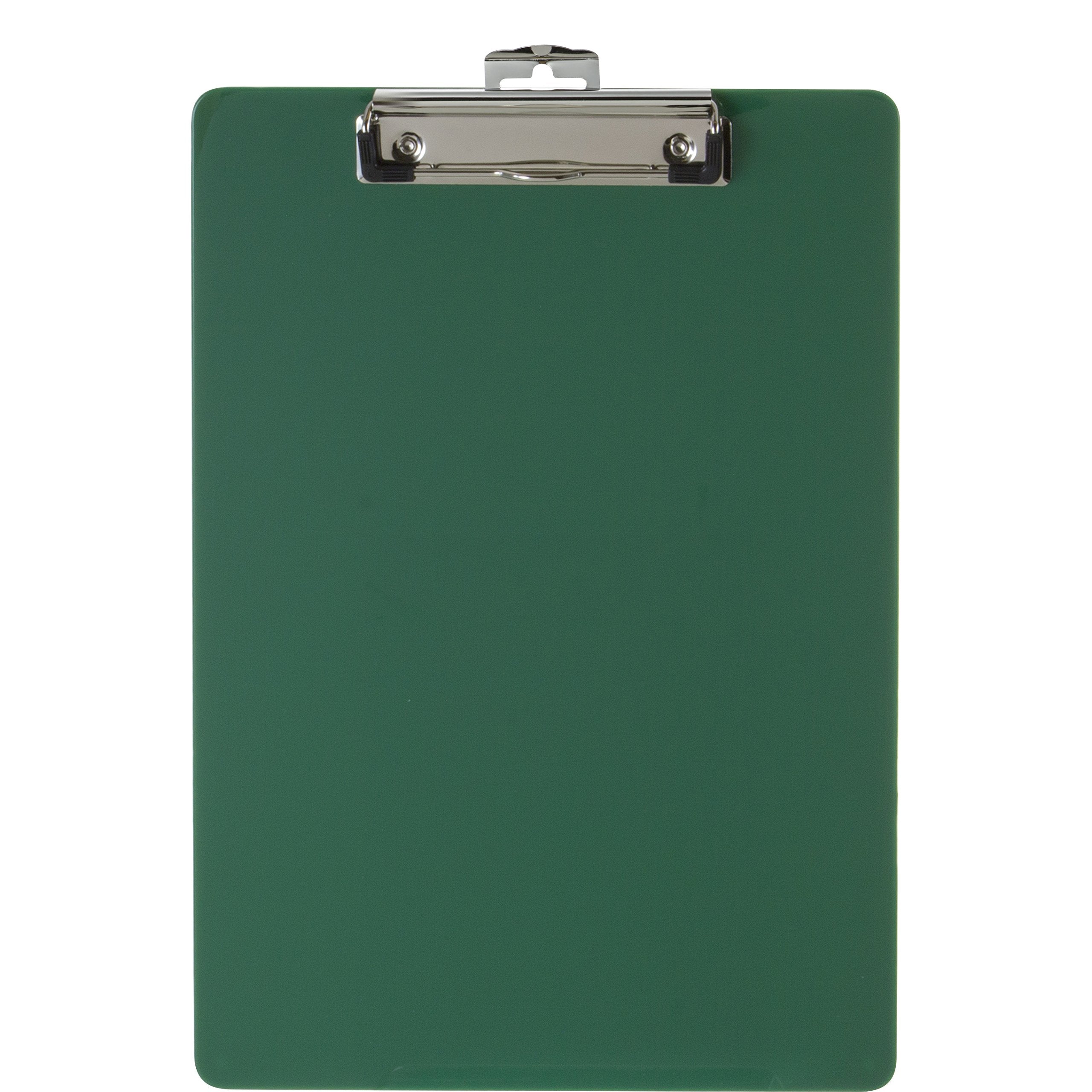 Officemate Recycled Plastic Clipboard, Letter Size, Green, Pack of 6 (83084)