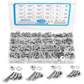 Besitu 720Pcs Machine Screw Assortment Kit, 10-24#8-32#6-32#4-40 Phillips Pan Head Assorted Nuts Bolts and Flat Washers Kit, Stainless Steel Screws Hardware Assortment with Case