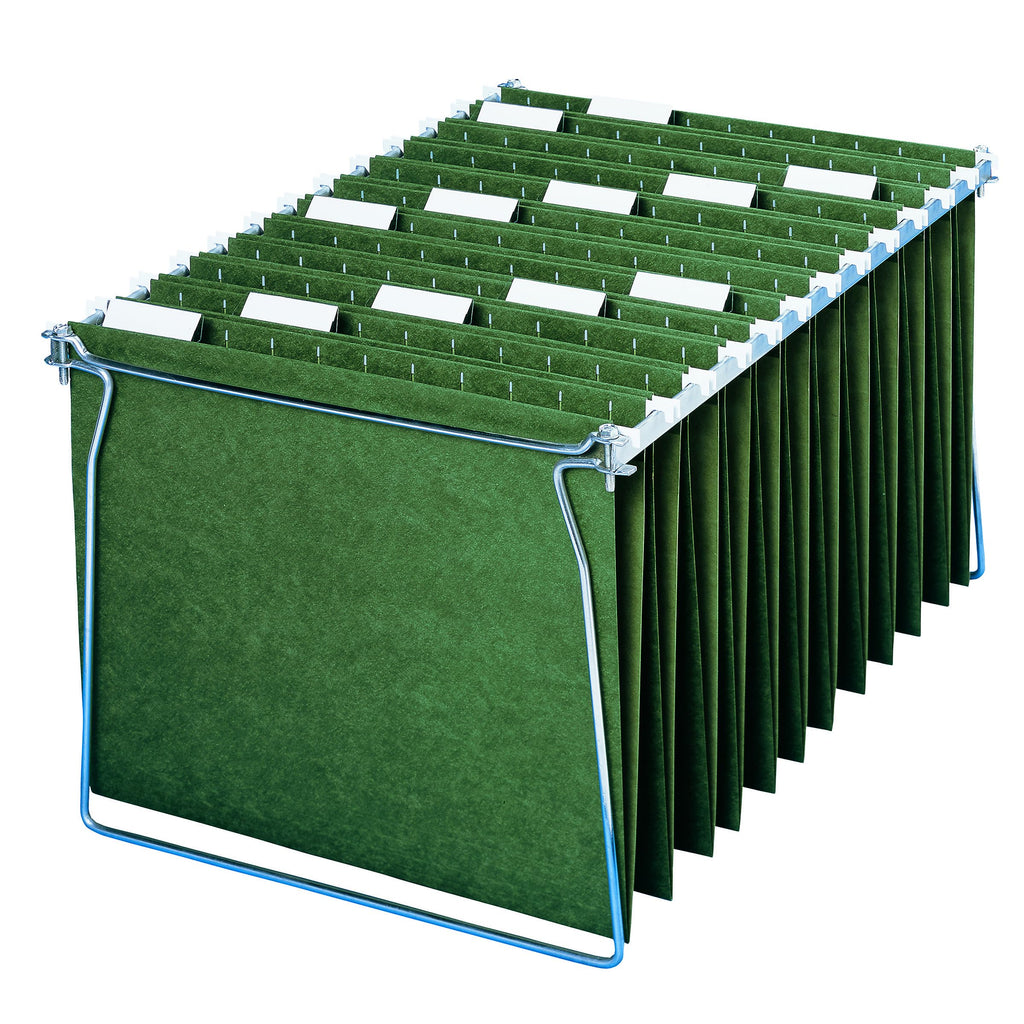 Smead Hanging File Folders, 25-Pack, Letter Size, 1/5-Cut Tabs, Green, Anti-Slip Vertical Filing for File Cabinets, Colour-Coded Home Office, School and Business Organization