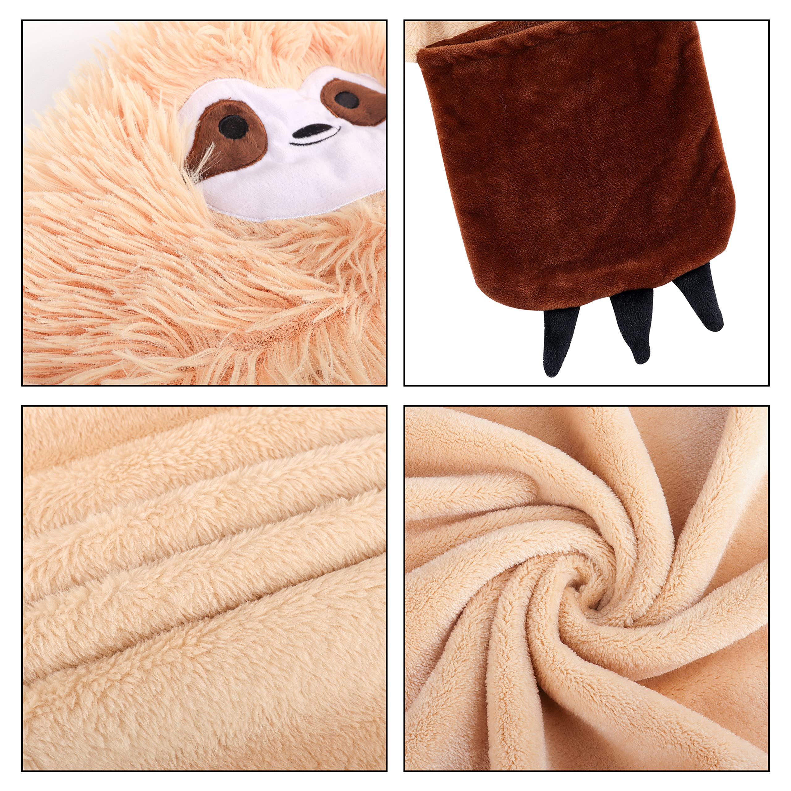 Moyel Sloth Blanket Fuzzy Soft Warm Wearable Hooded Blanket Birthday Gifts for Women Christmas Valentines Day Mothers Day Mom Gifts Sloth Gifts for Mom Friend Wife Sister Granddaughter Girlfriend