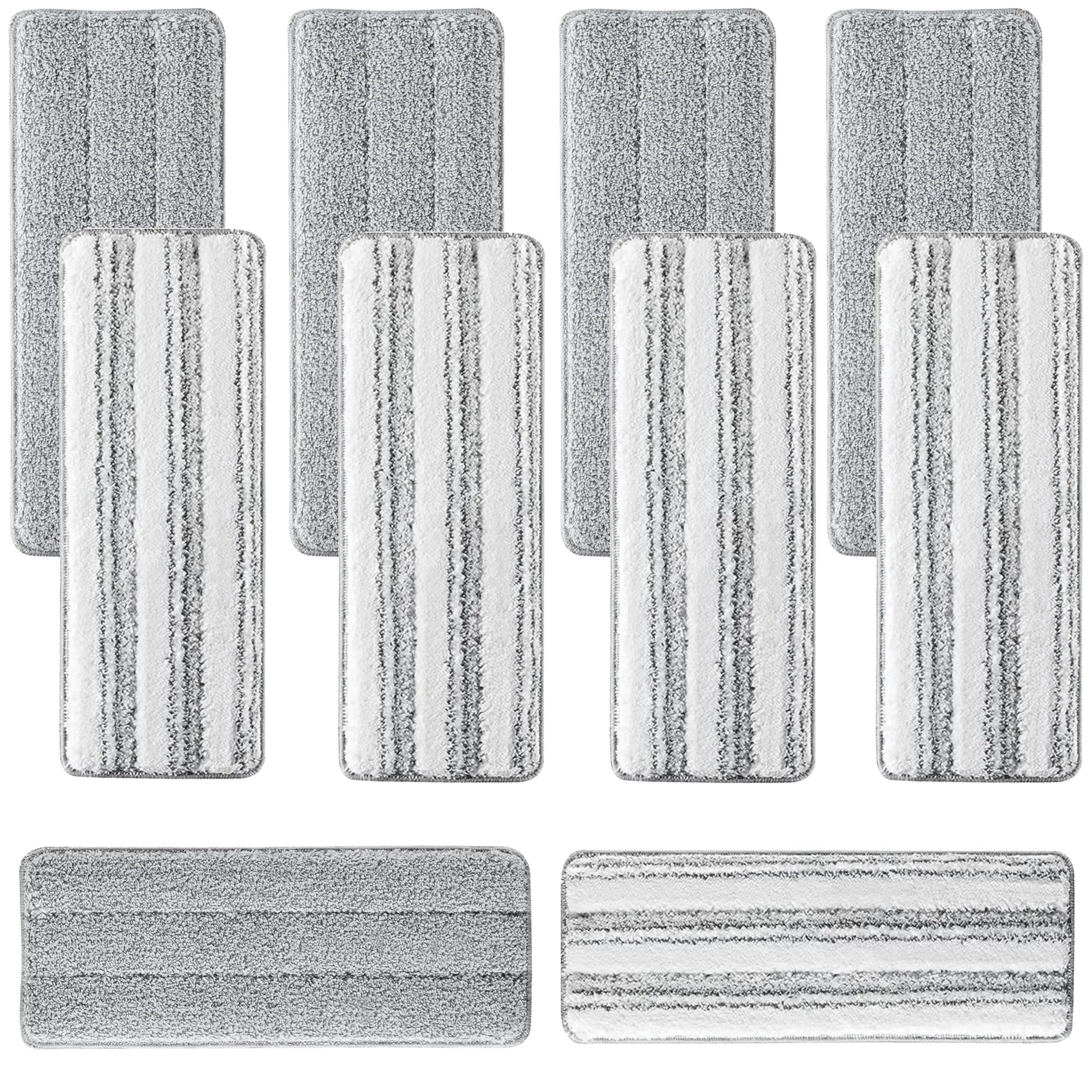 10Pcs Joymoop Mop Replacement Pads, 13 * 4.9'' Universal Mop Pads Mop Head Refills Washable Wet Mop, Compatible with Most 11-13” Size Mops