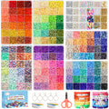 Redtwo 23000 Pcs Clay Beads Bracelet Making Kit, 144 Colors 7 Boxes Friendship Bracelet Kit Flat Polymer Heishi Beads for Jewelry Making, Gifts for Teen Girls Crafts for Girls Ages 6-12
