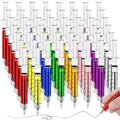 Ubabe 50 PCS Nursing Pens, Retractable Syringe Pens for Nurses, Multi-Color Nurse Pens, Funny Nurses Week Gifts Bulk, Black Ink Novelty Ballpoint Pens for Medical Assistants Student Hospital Nurse