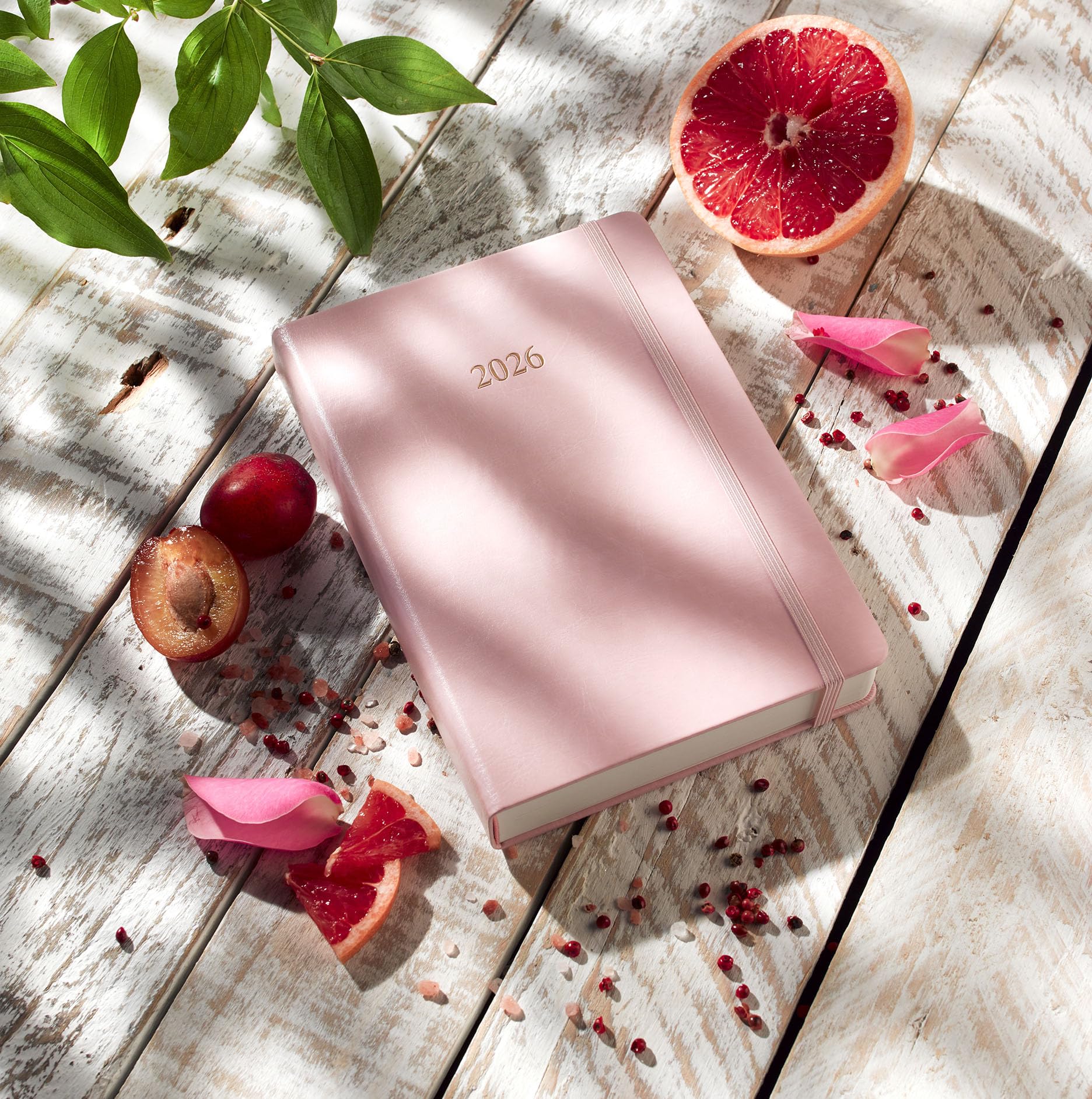Wykeham's Executive 2026 Daily Journal Planner – Canadian Public Holidays & Format – Customisation Available (Rose, 8.5"×5.5")