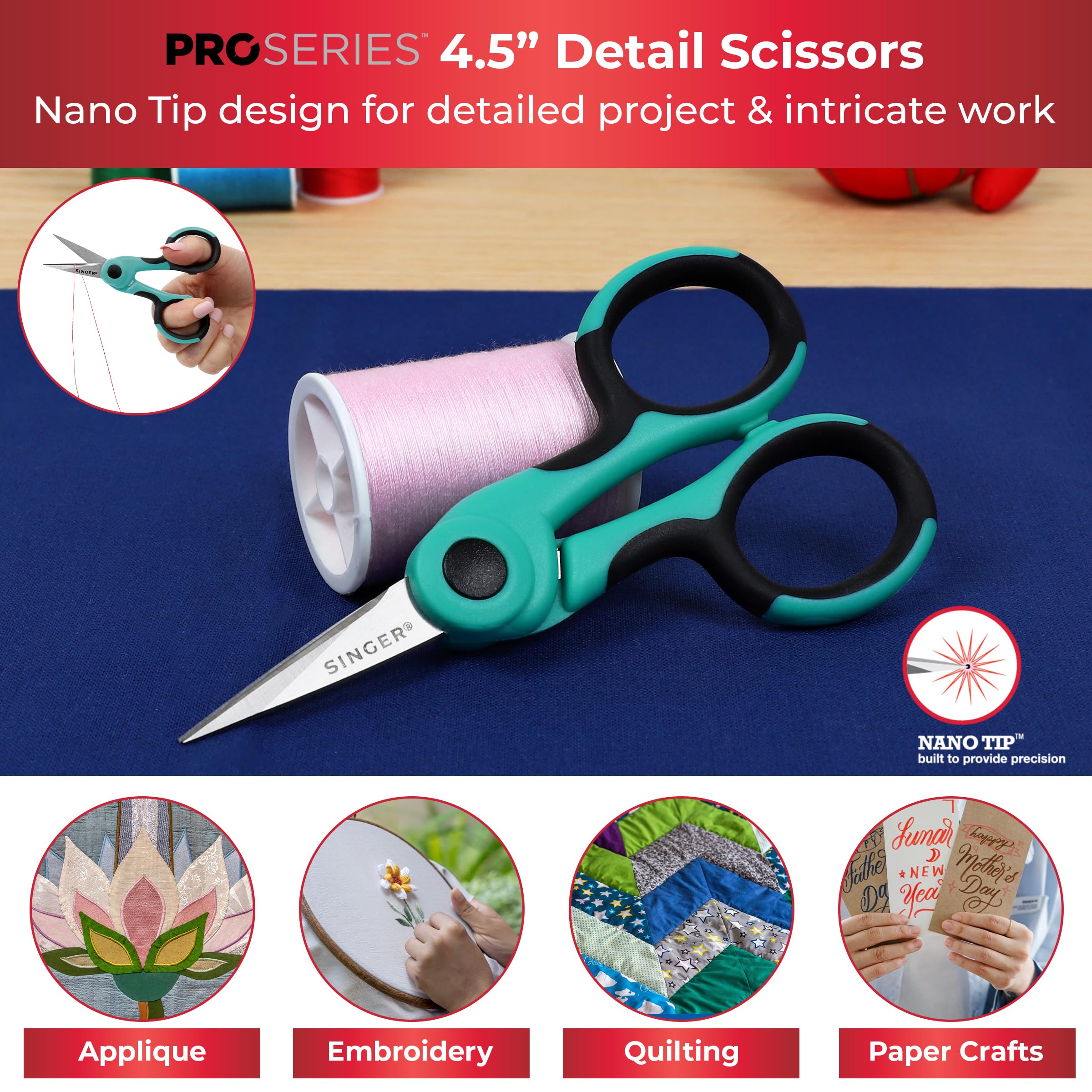 SINGER ProSeries Bundle - Detail Scissors, Thread Snips, Seam Ripper