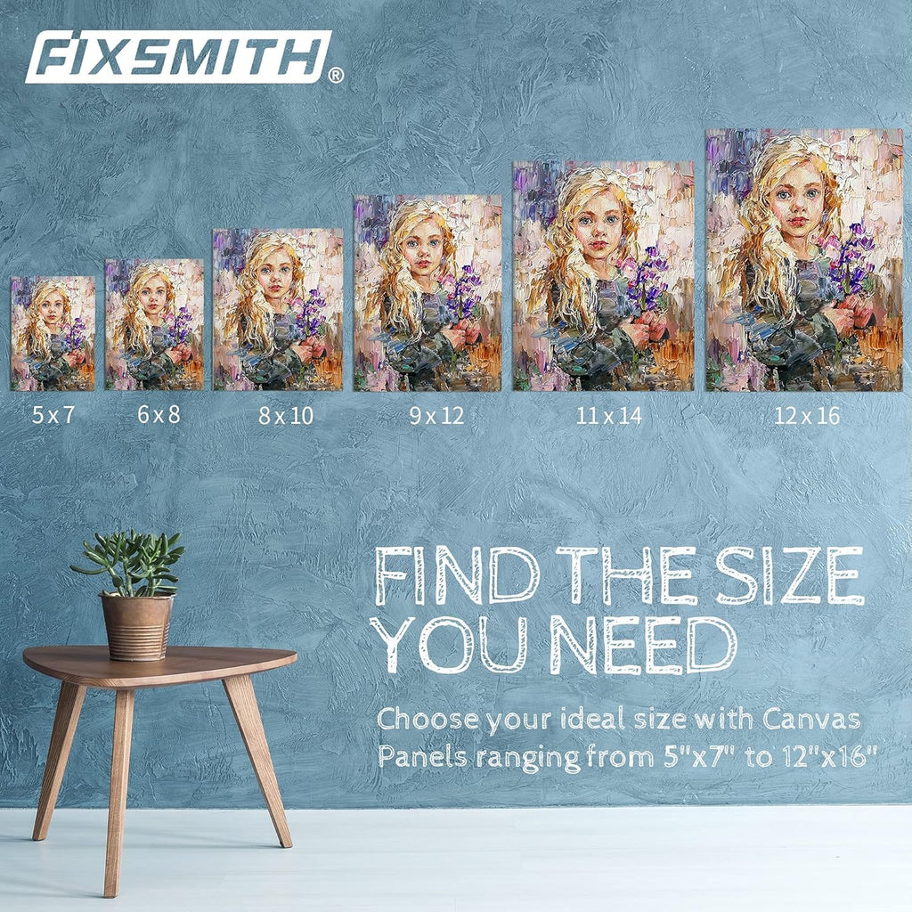 FIXSMITH Canvases for Painting 30 Pack - 8 x 10 Inch Painting Canvas Panel Boards - 100% Cotton Primed Canvases - Super Value Pack - Artist Canvas Board for Acrylic, Oil & Tempera Painting